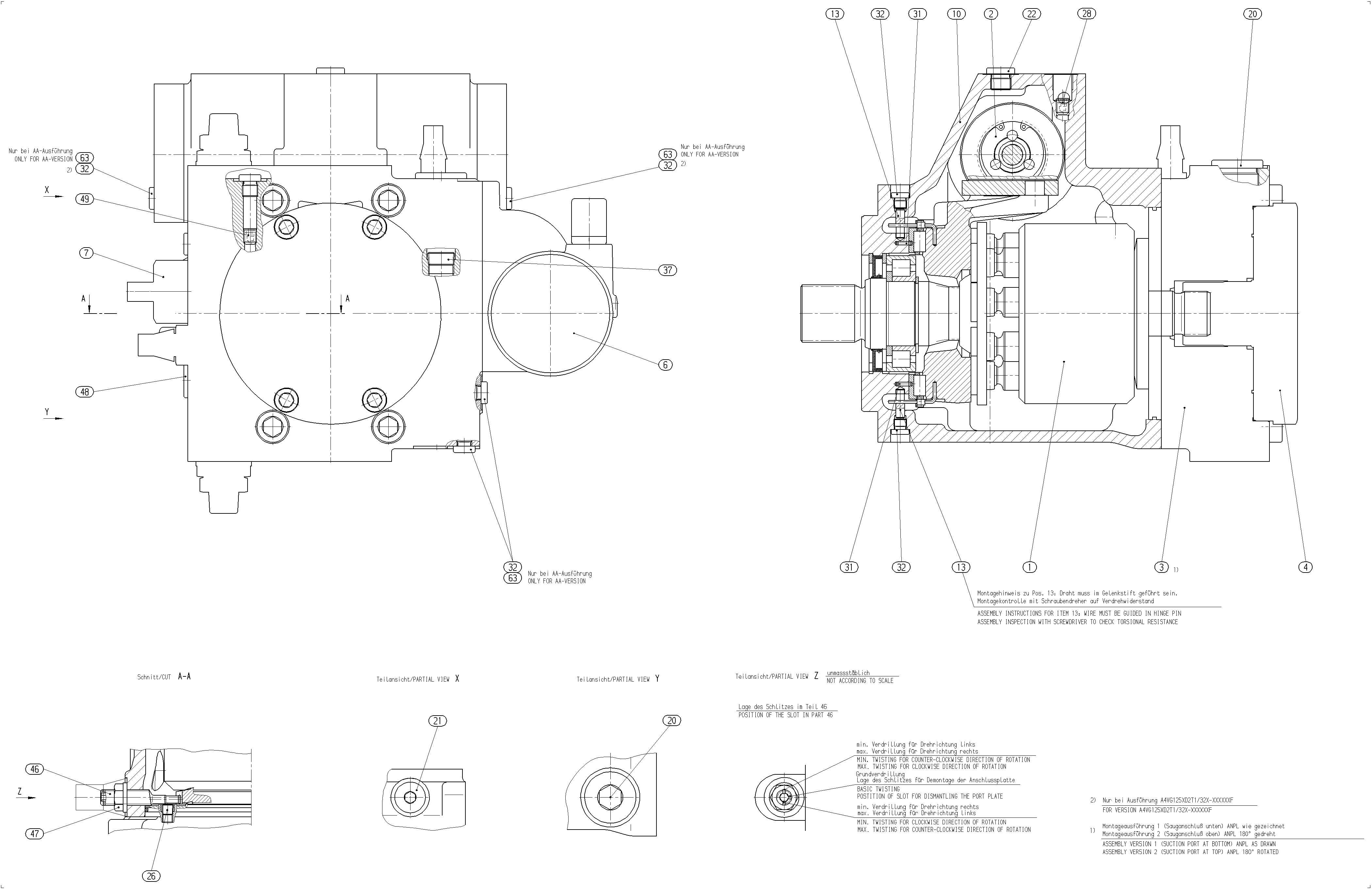A4VG125DGD2/32R-NAF02F691P-S — Zeichnung