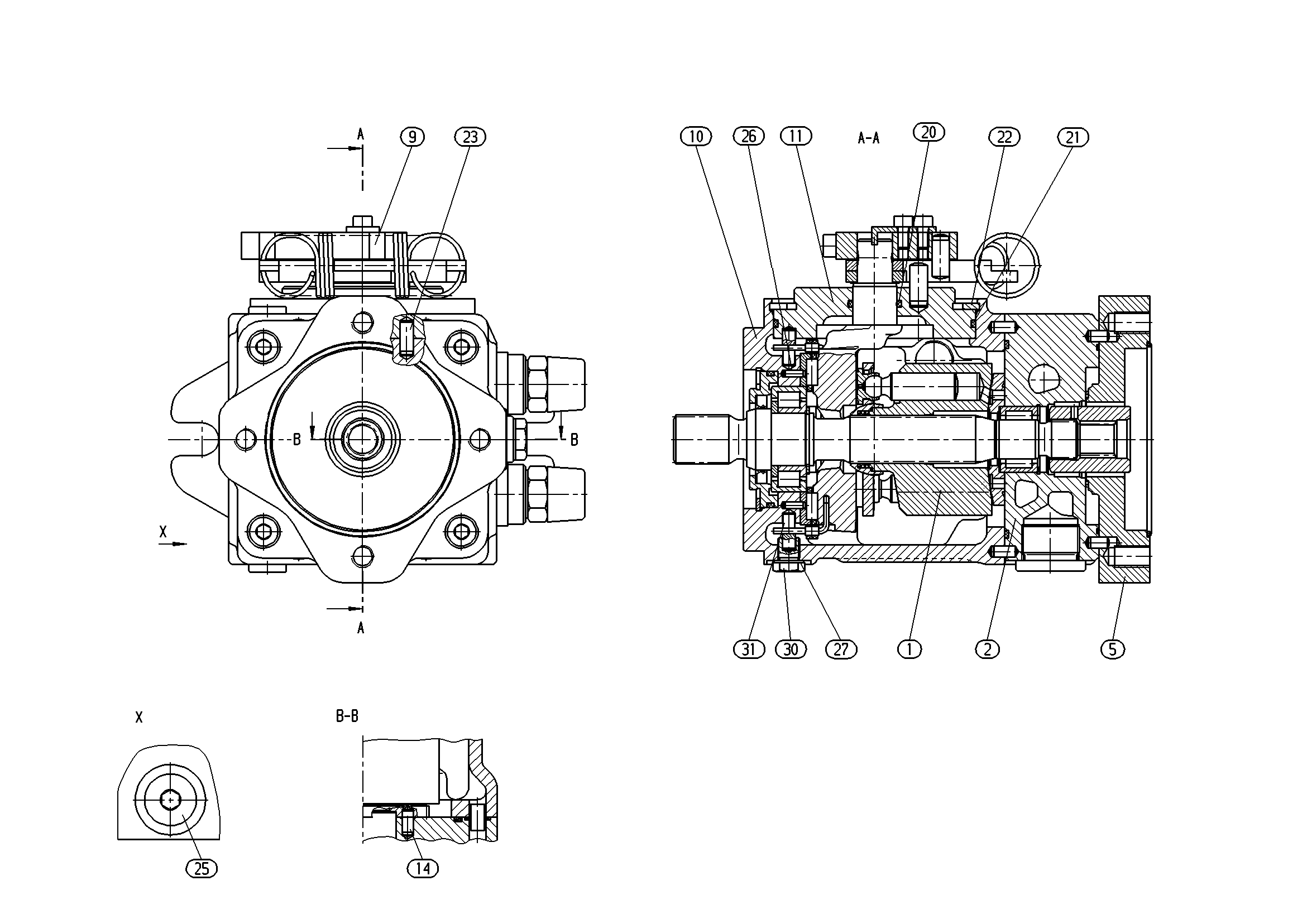 A11VG12MDN1/10R-NSC16K011E-S — Zeichnung
