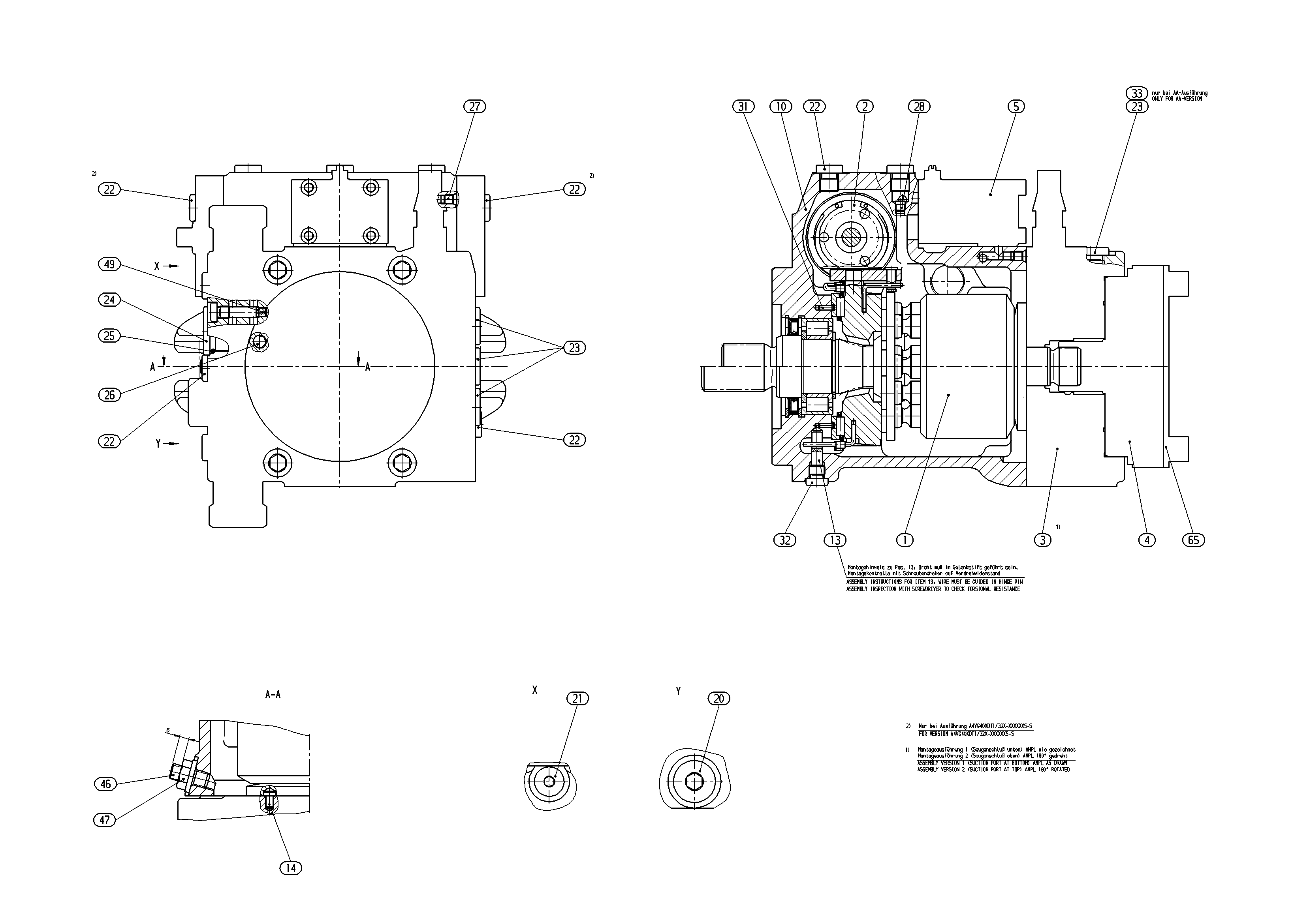 A4VG40EP4D1/32R-NZC02F013SP-S — Zeichnung