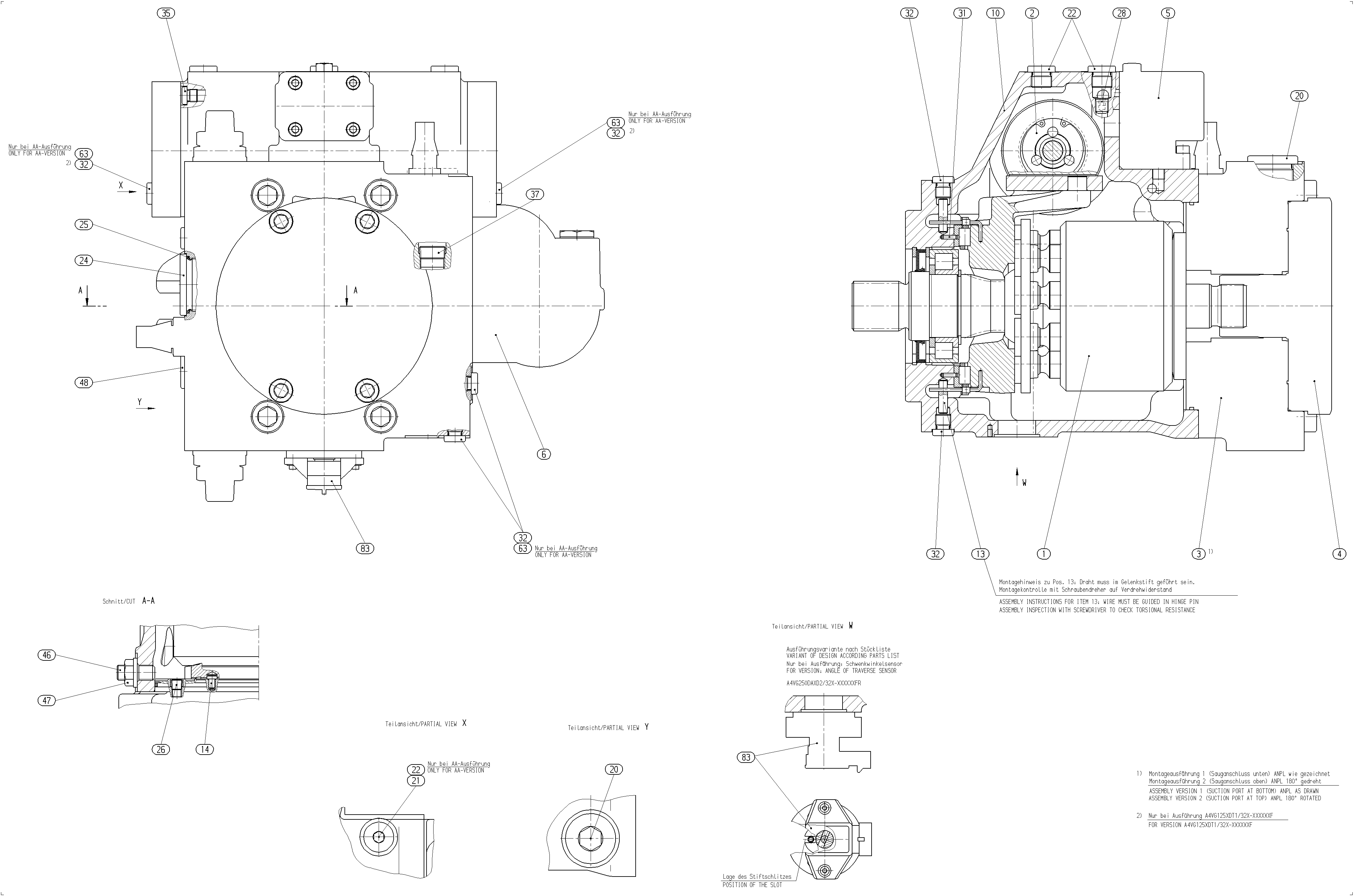 A4VG125EP3D1/32L-NXF02F011FRP-S — Zeichnung