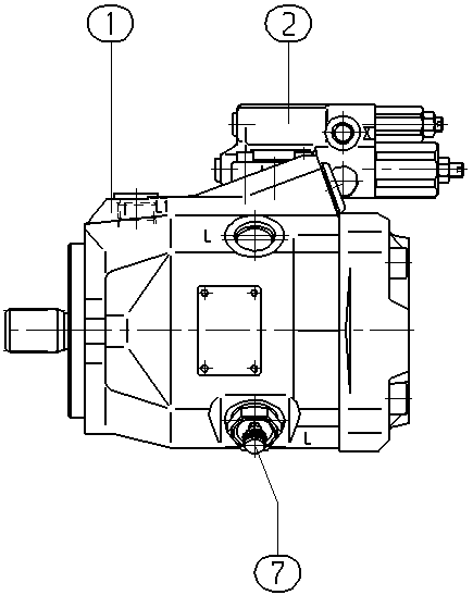 A A10V O 45 DFR1/52L-VSC11N00 -S1507 — Zeichnung