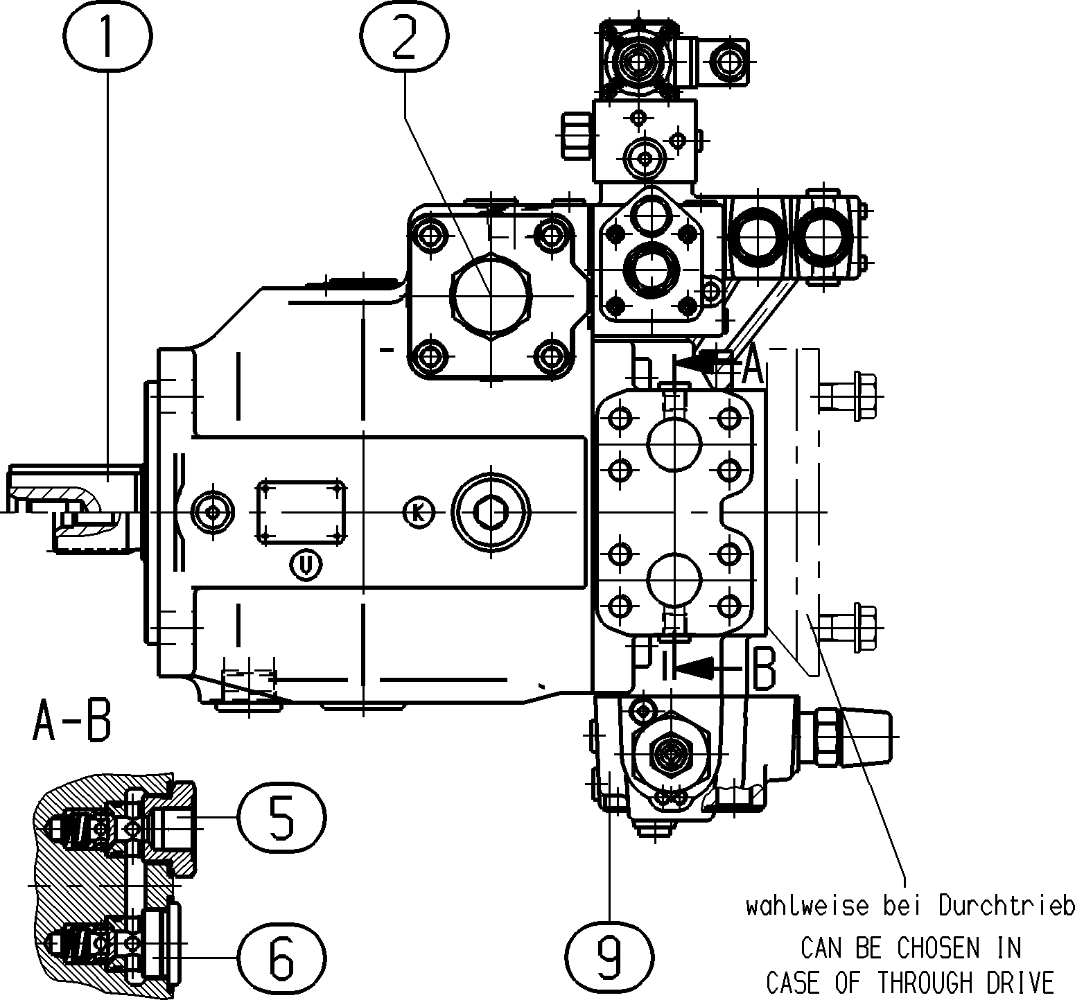 AXIAL-PISTON PUMP — Zeichnung