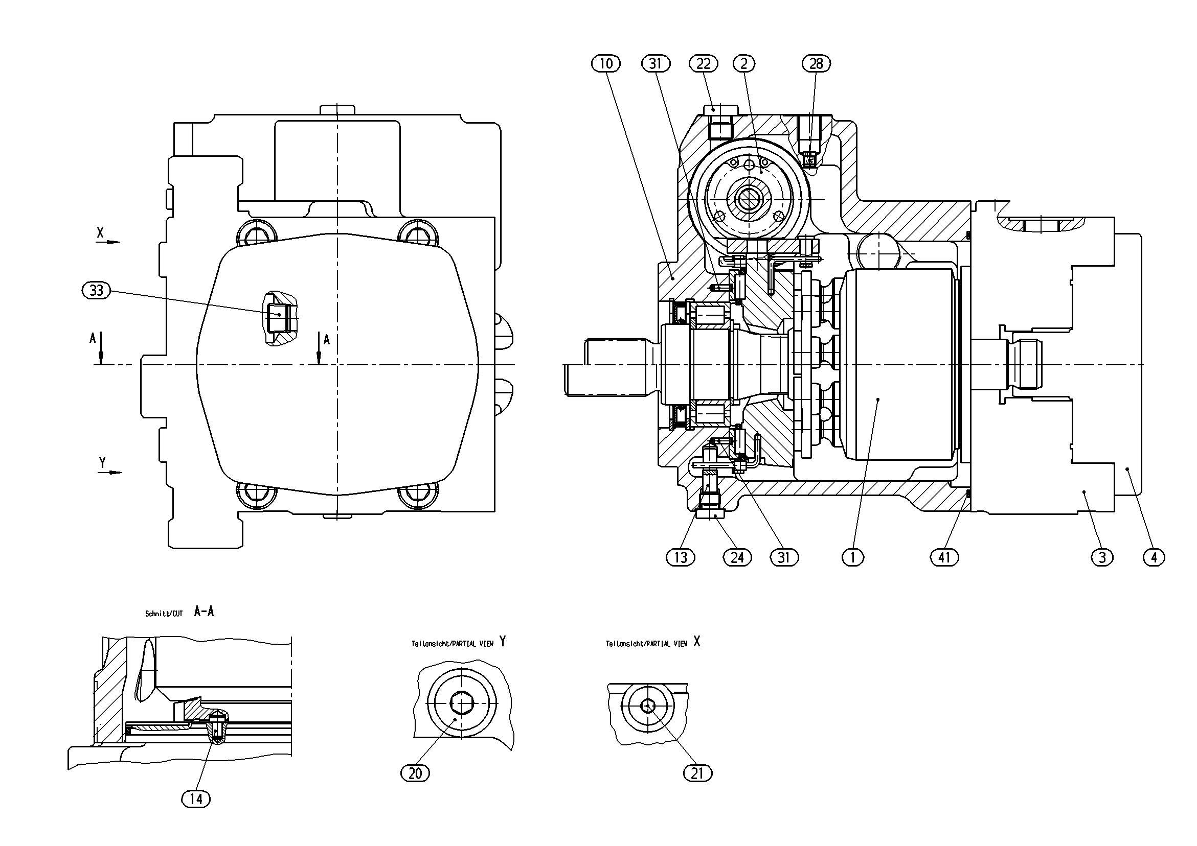 A10VG45DGM1/10R-NSC10F004D — Zeichnung