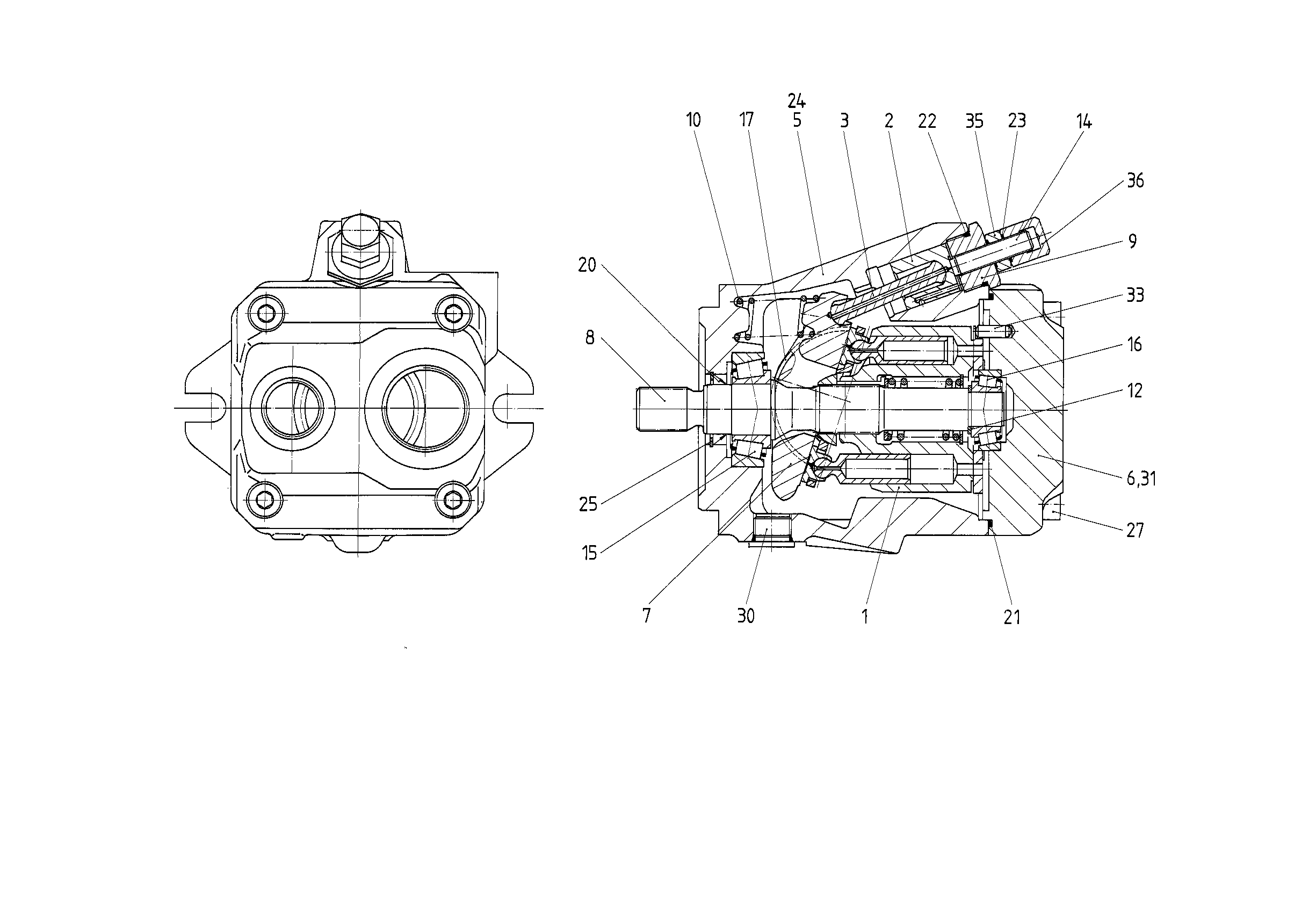 G AA10V O 28 OV /50L-PSC64N00 — Zeichnung