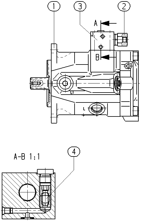 A A10V M 45 HZ6 /52W2-VWC11N000 — Zeichnung