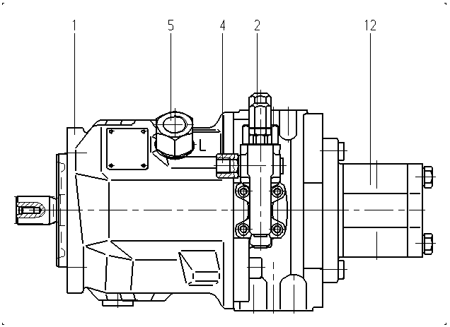 A A10V O 45 DFR1/31R-VSC12G70 — Zeichnung