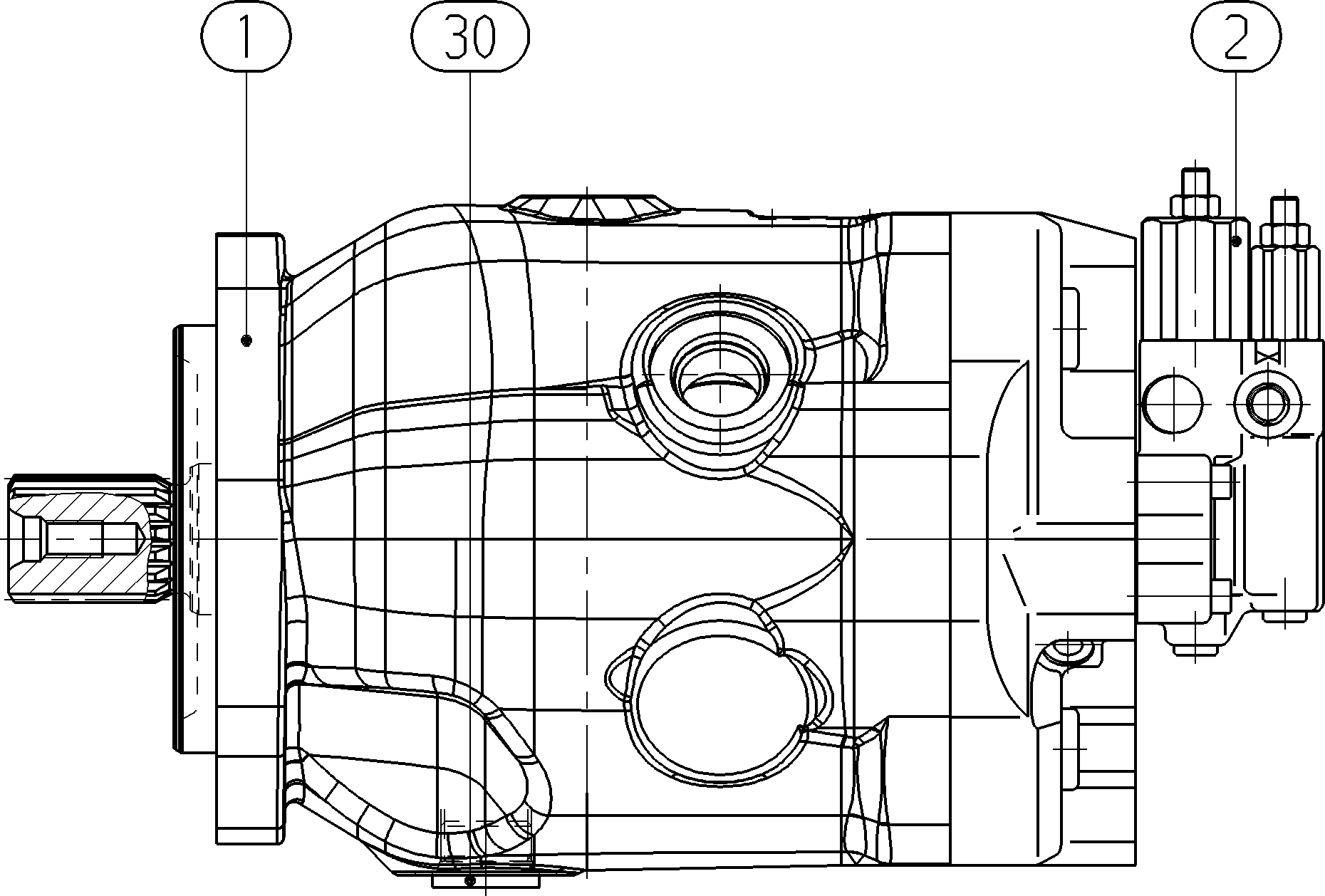 A A10V O100 DRS /32R-VSC11N00 — Zeichnung