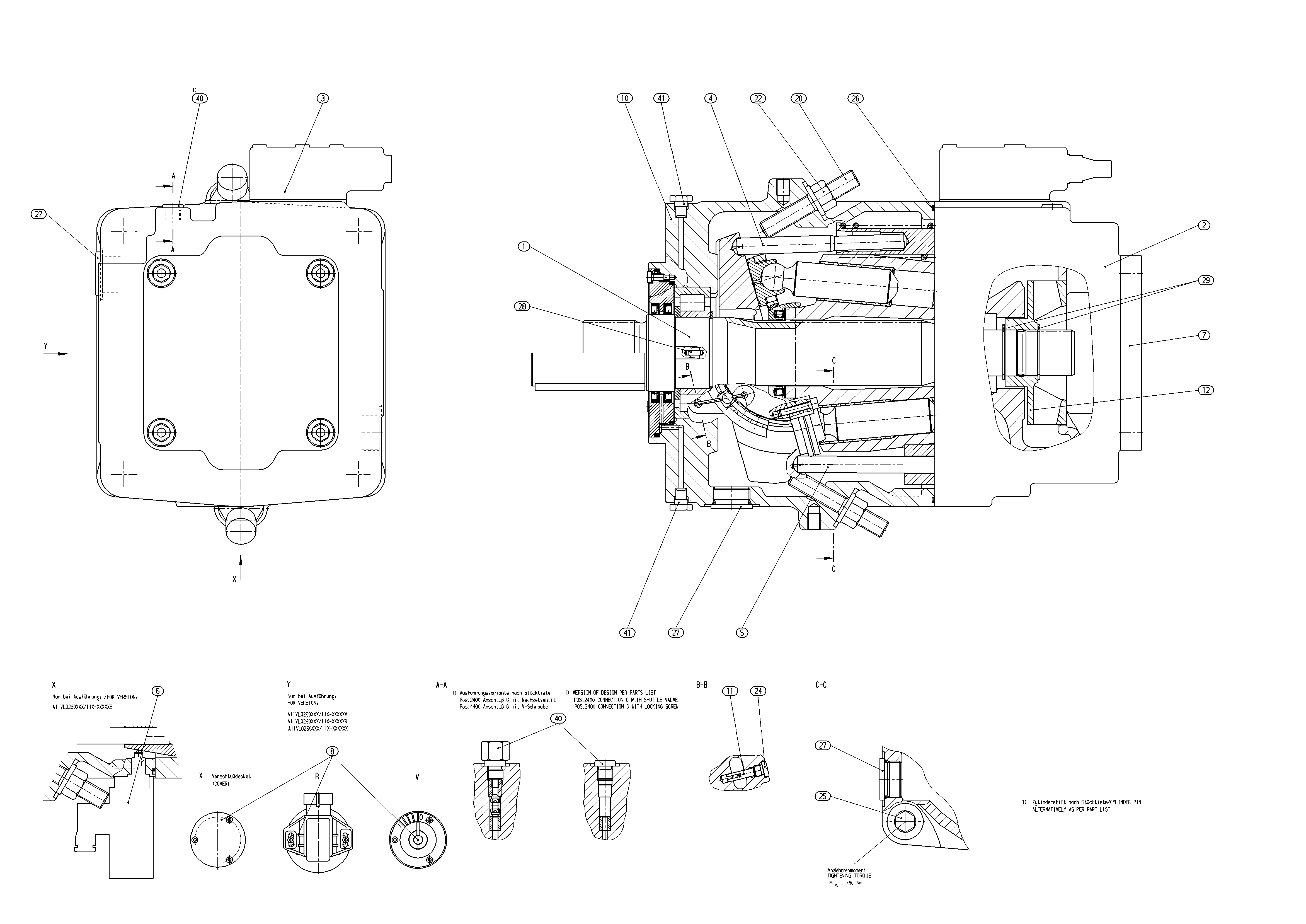 AA11VLO260DR/11L-NSDXXK07-S — Zeichnung