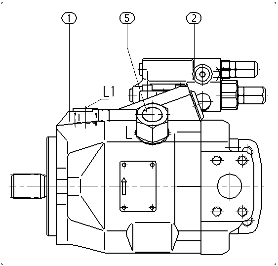 A A10V O 45 DFR /52L-VSC12N00 -S2436 — Zeichnung