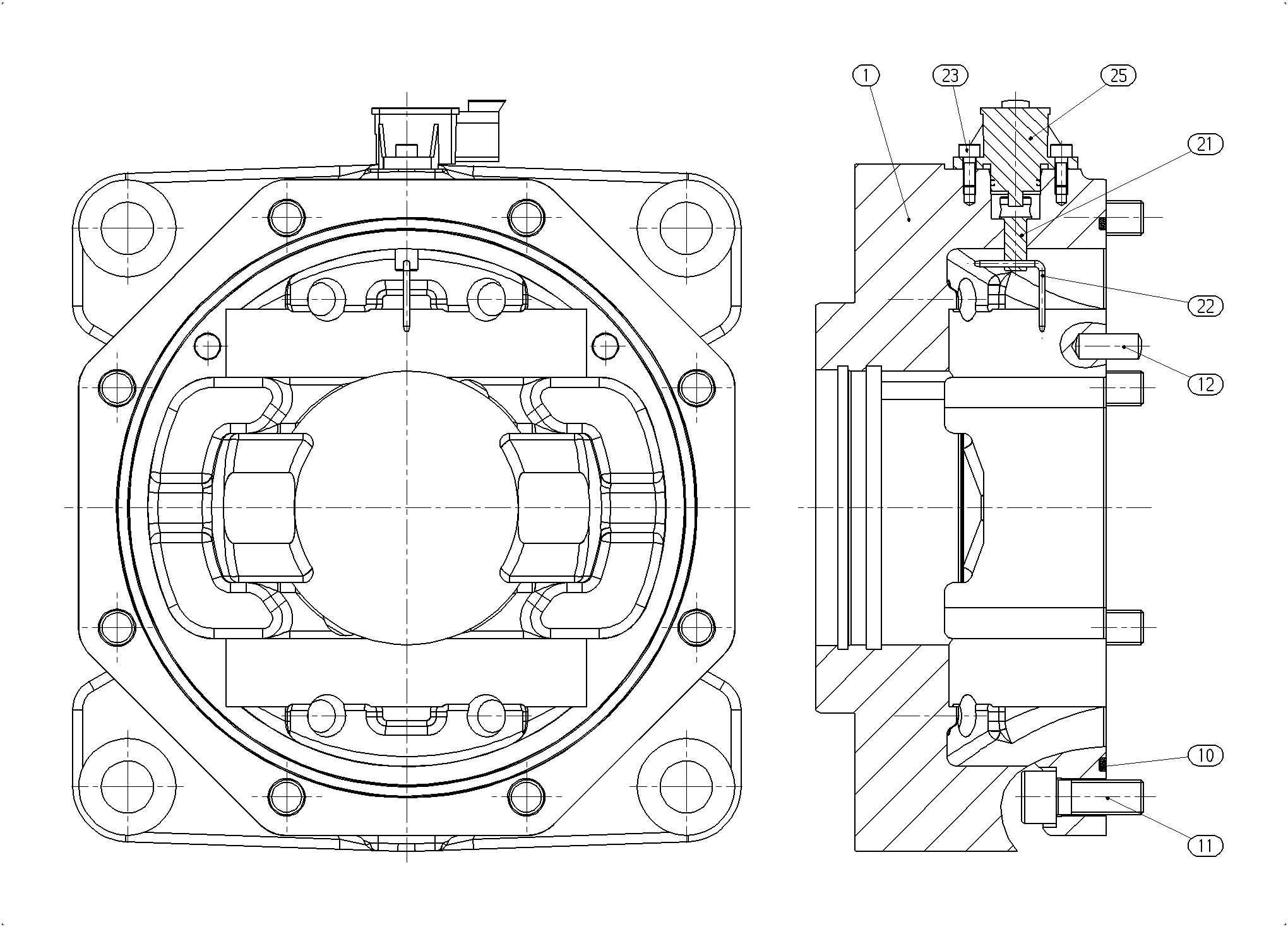 BEARING FLANGE — Zeichnung