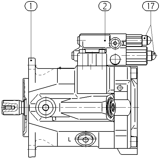 A A10V O 45 DFR1/52R-VSC11N00 -S4986 — Zeichnung