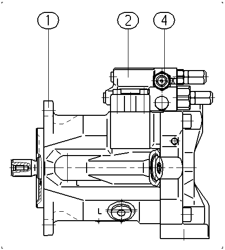 AH A10V O 45 DFR1/52R-VUC12N00 -S2521 — Zeichnung