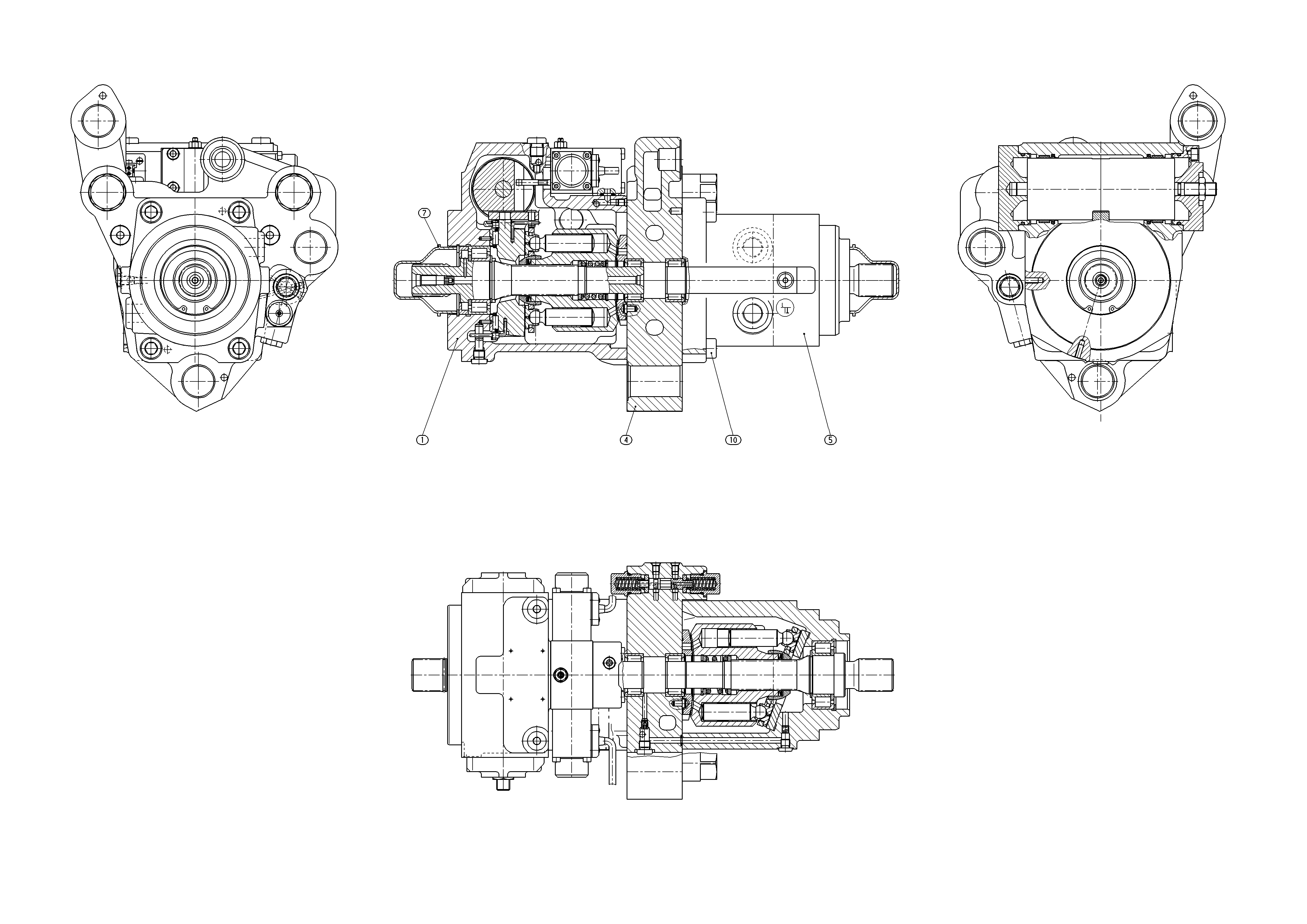 A4VG40EP1/X+A4FM40/X-ECCOM1,8MW5 — Zeichnung