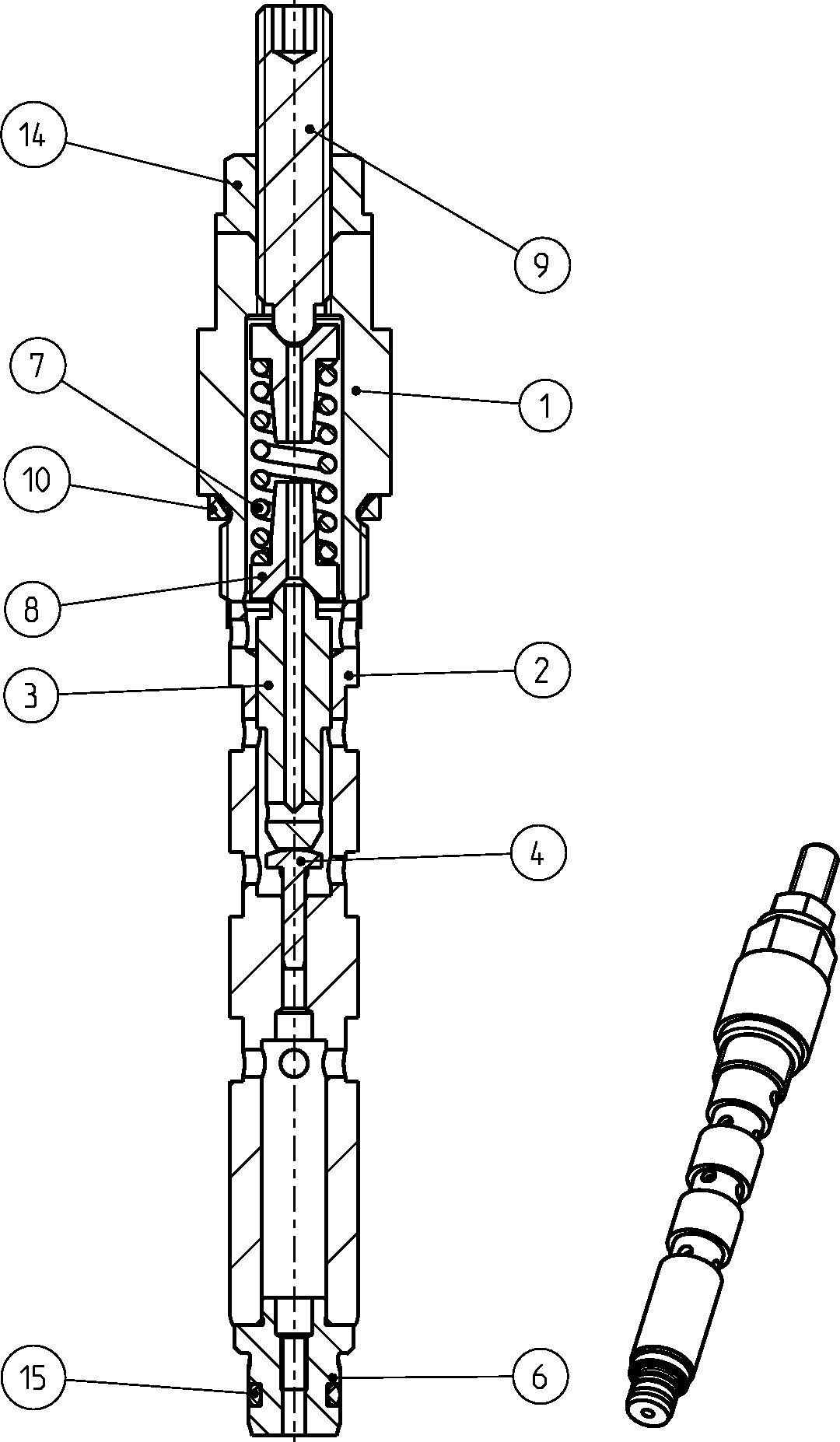 PRESSURE CUT-OFF VALVE — Zeichnung