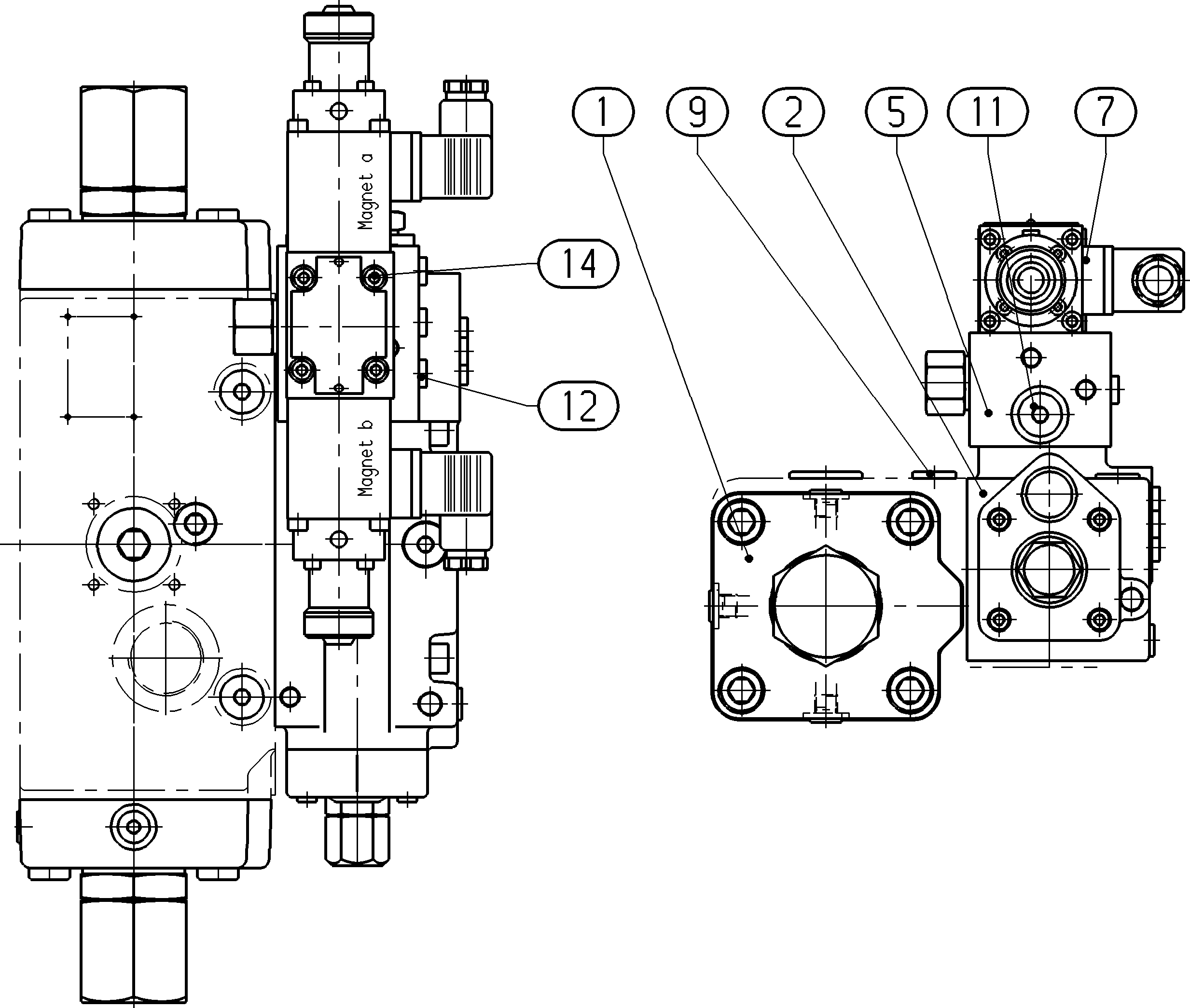 V A4VSG 125/180 HD1T/30X-V — Zeichnung