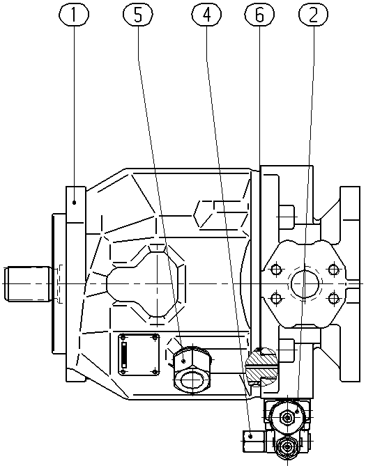 A A10V O 45 DRG /31R-VRC12K68 -SO 52 — Zeichnung