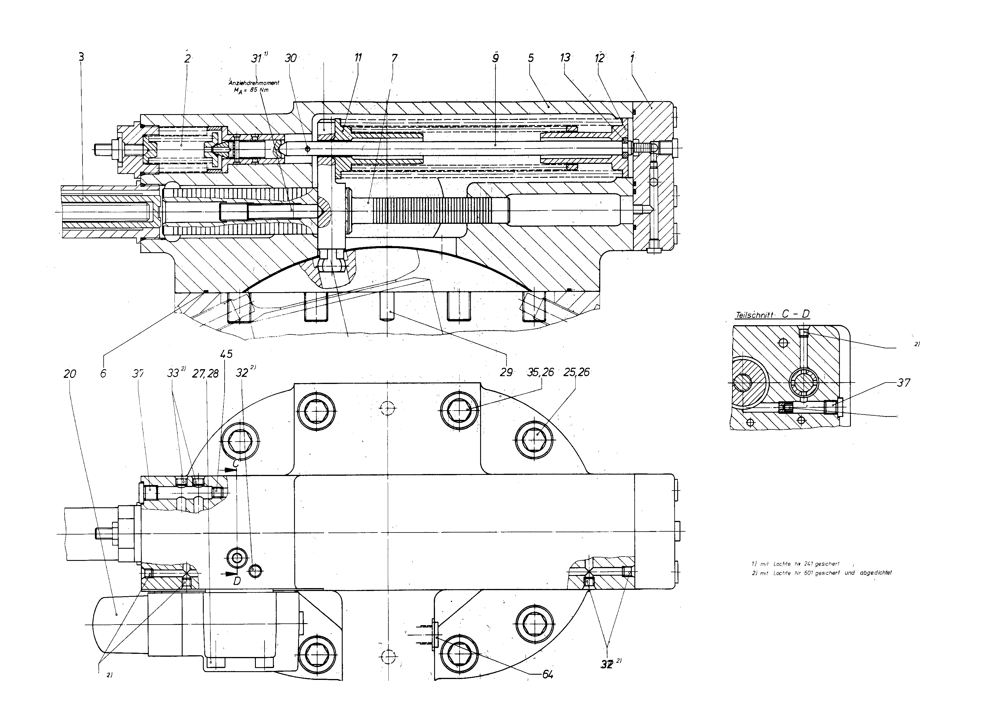 VERST. A7V 355 LV+D MECH.HUBBEGRENZUNG — Zeichnung