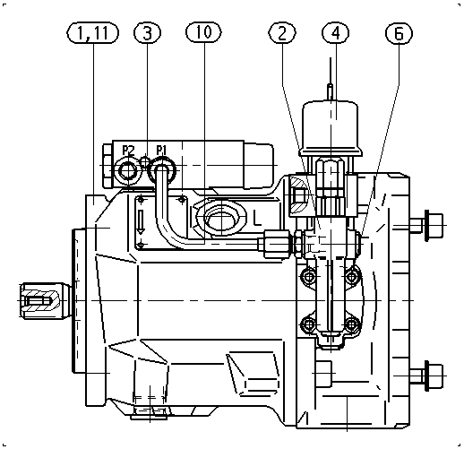 A A10V O 45 DFSR/31R-VSC62K01 -SO826 — Zeichnung