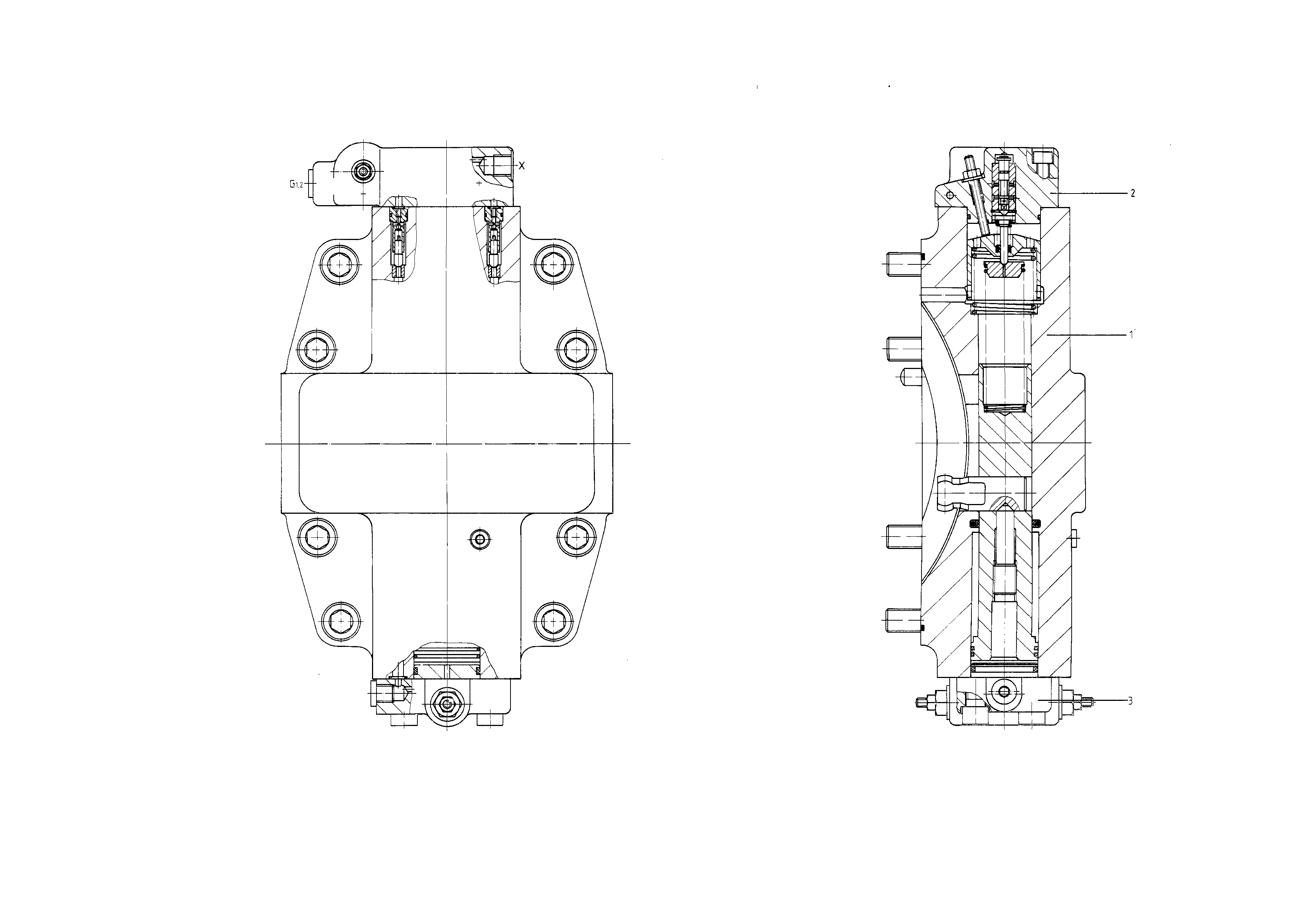 V A6V M 250 HD1D /61-P020 — Zeichnung