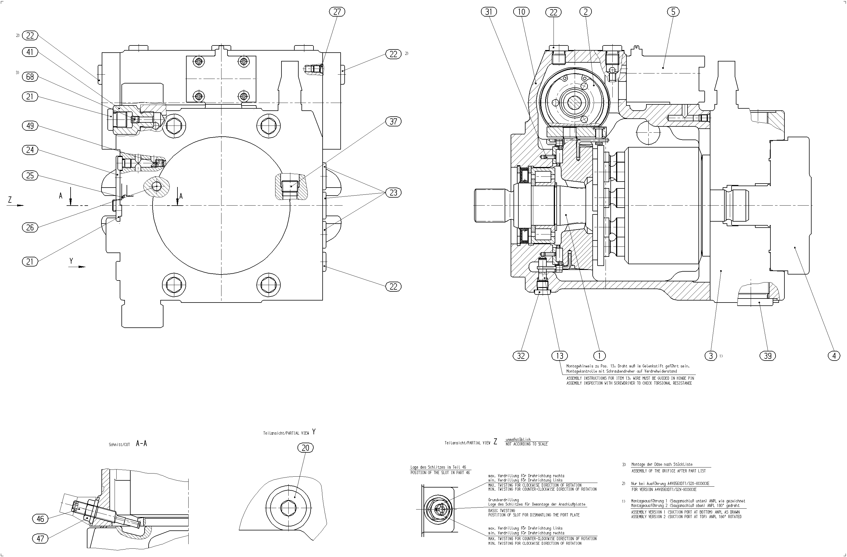 A4VG56EP4D1/32R-NAC02K045EH-S — Zeichnung