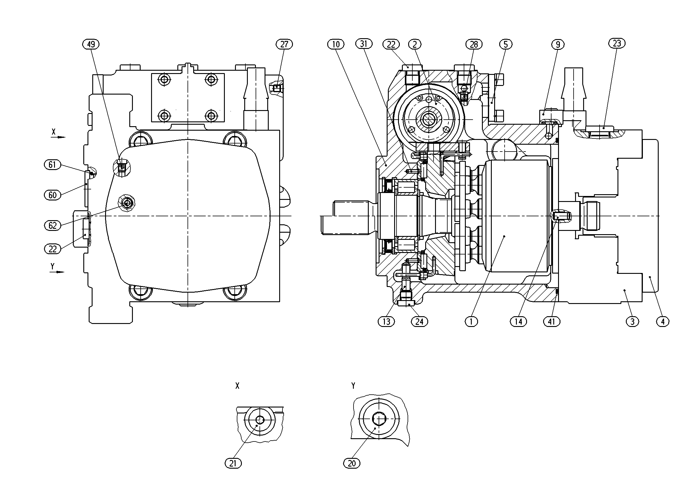 A10VG45NVDM1/10R-NSC10F045S — Zeichnung
