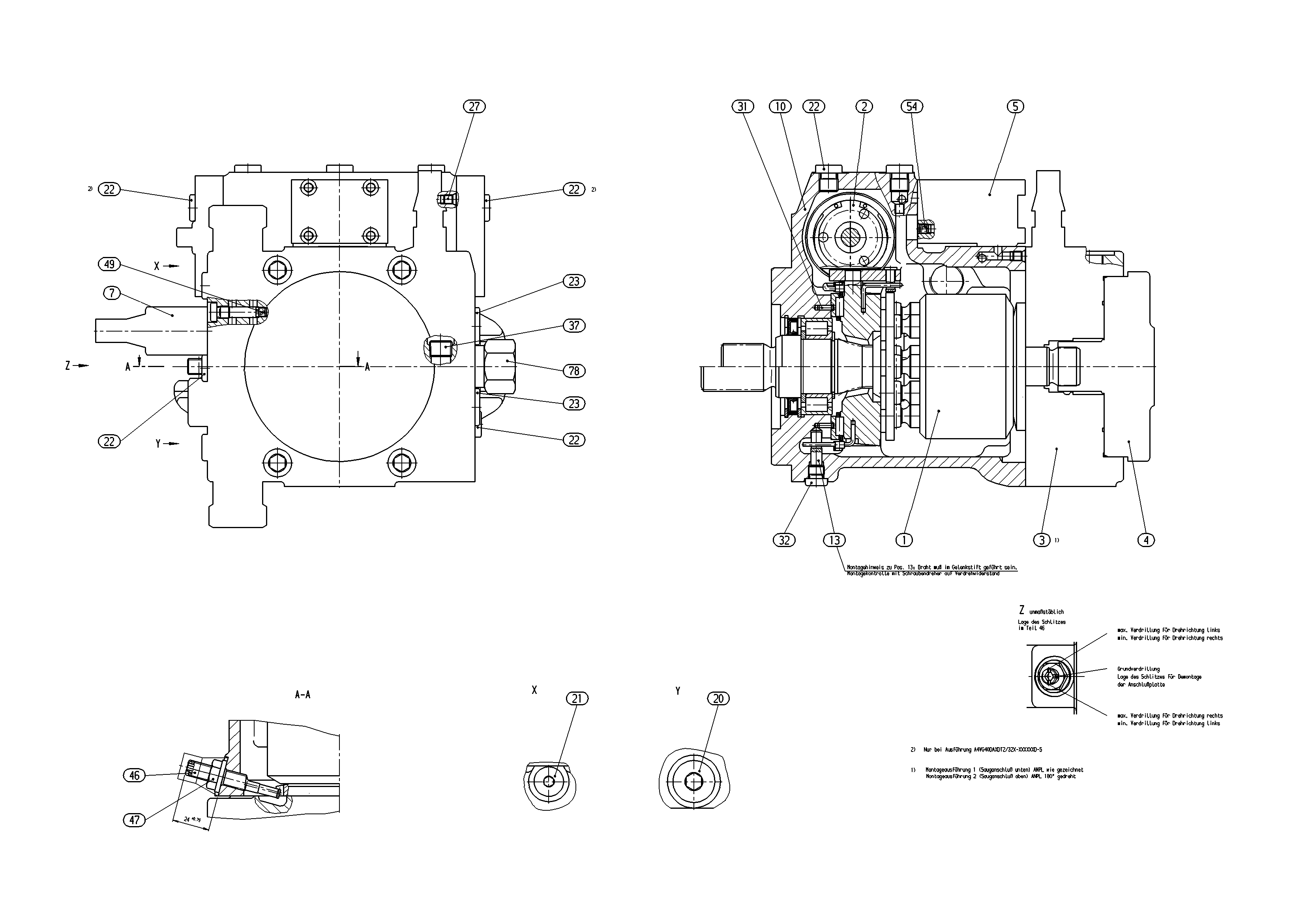 AA4VG40DA1D2/32R-NSC52F015D — Zeichnung