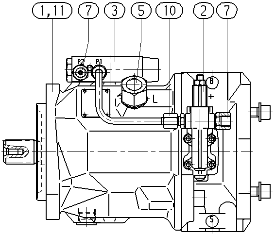 A A10V O 74 DFSR/31R-VSC12K68 -S2036 — Zeichnung