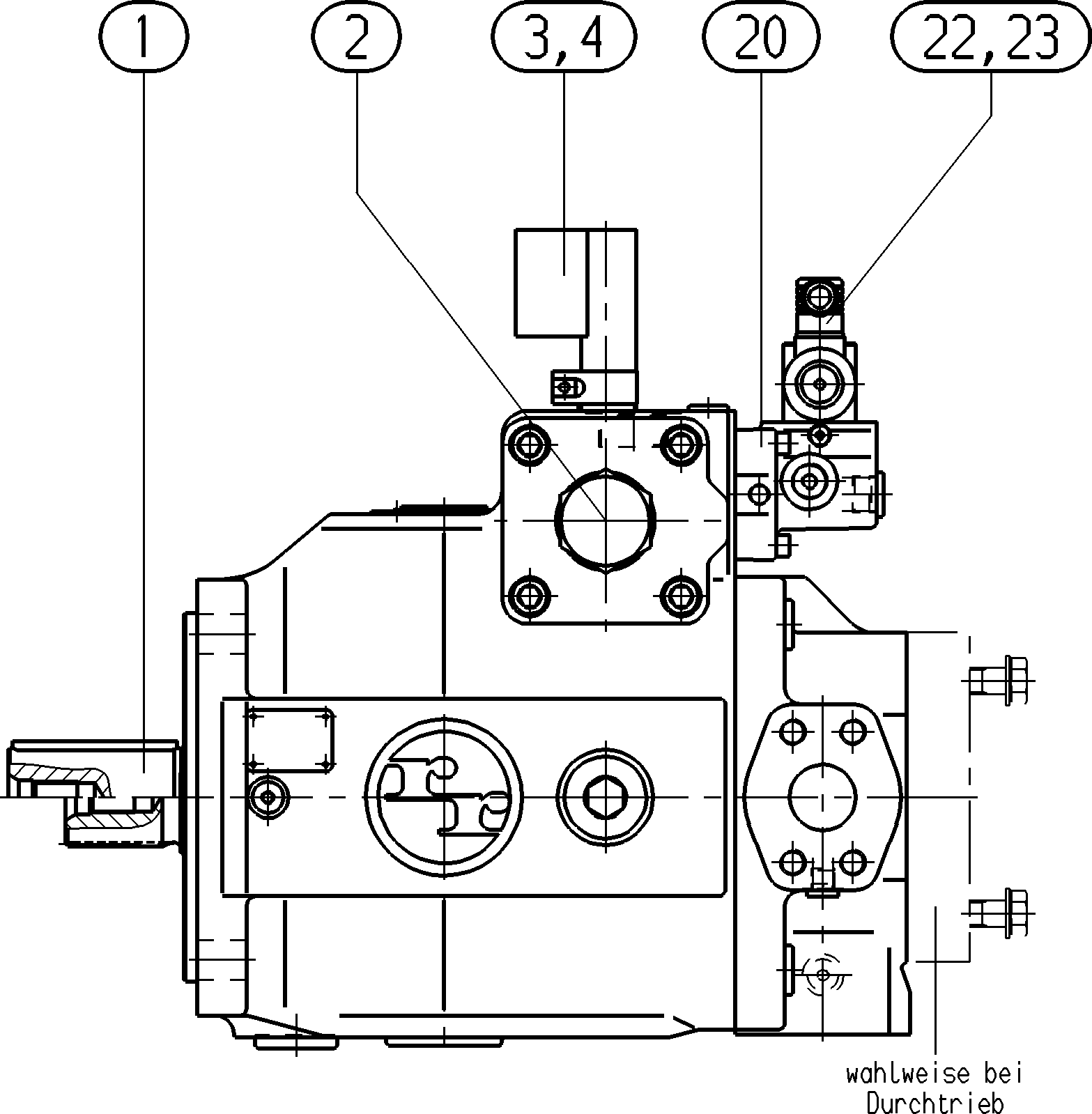 A A4VSO 125 EO1 /30R-VPB25U52 — Zeichnung
