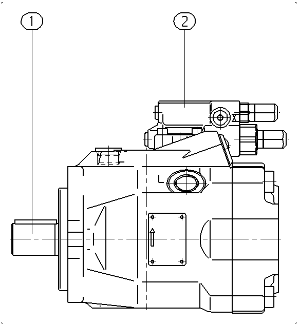 A A10V O 60 DFR /52L-PKC61N00 — Zeichnung