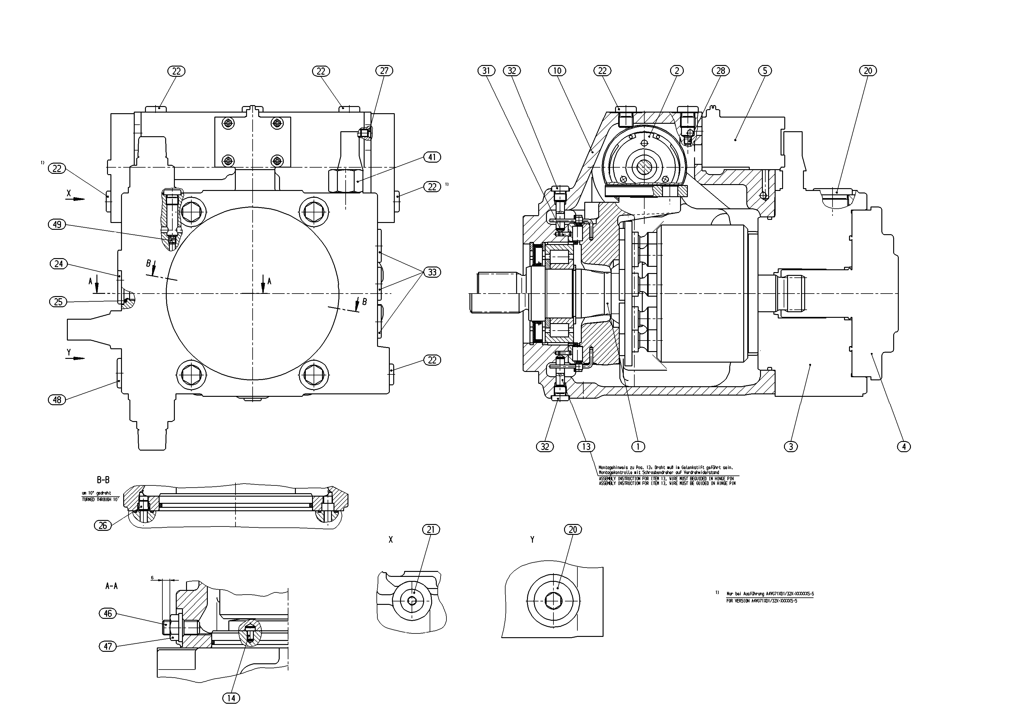 A4VG71EP2DT1/32R-NSF02F001S-S — Zeichnung