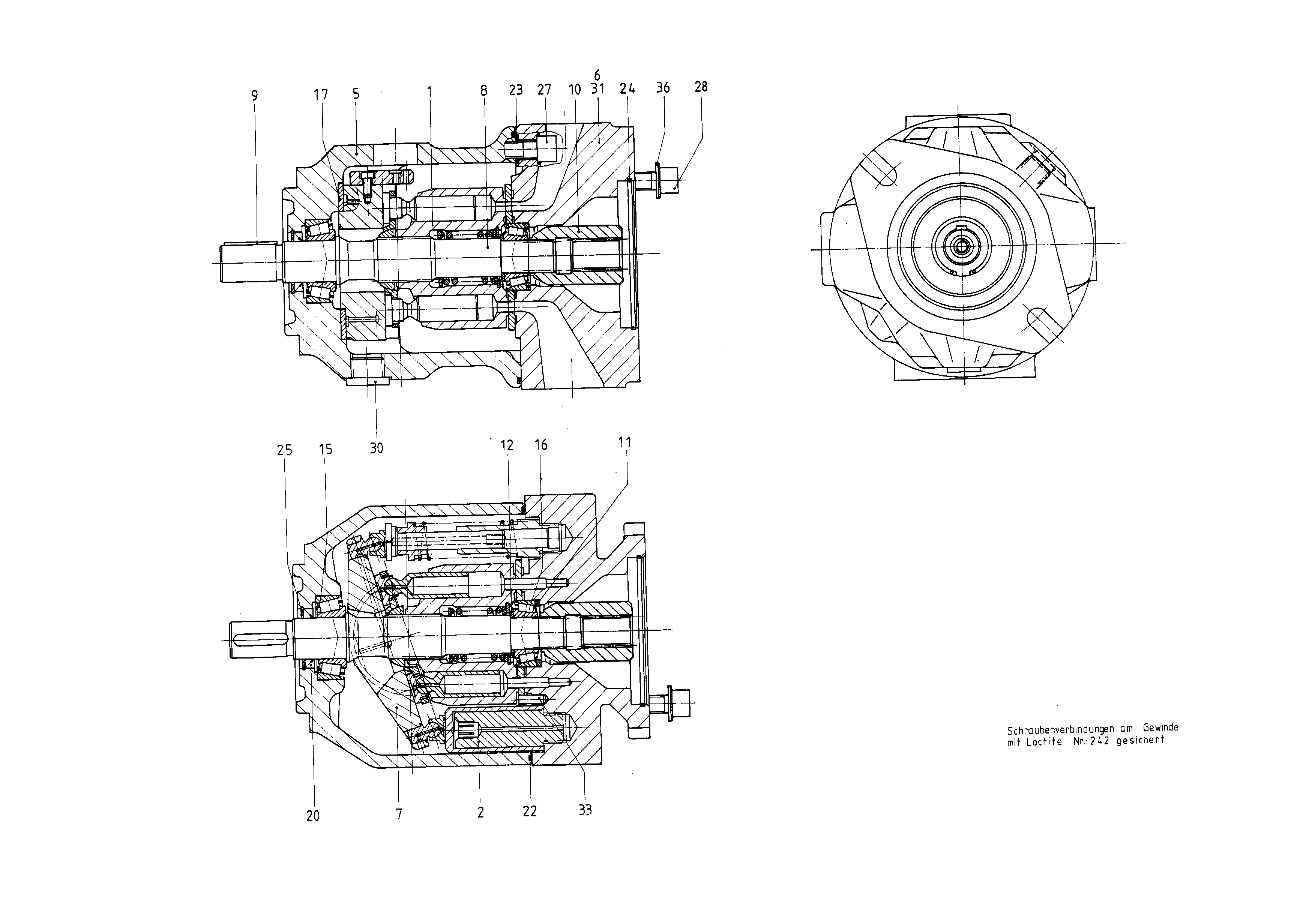 G A10VSO 45 OV /31R-PPA12K68 LR -SO136 — Zeichnung