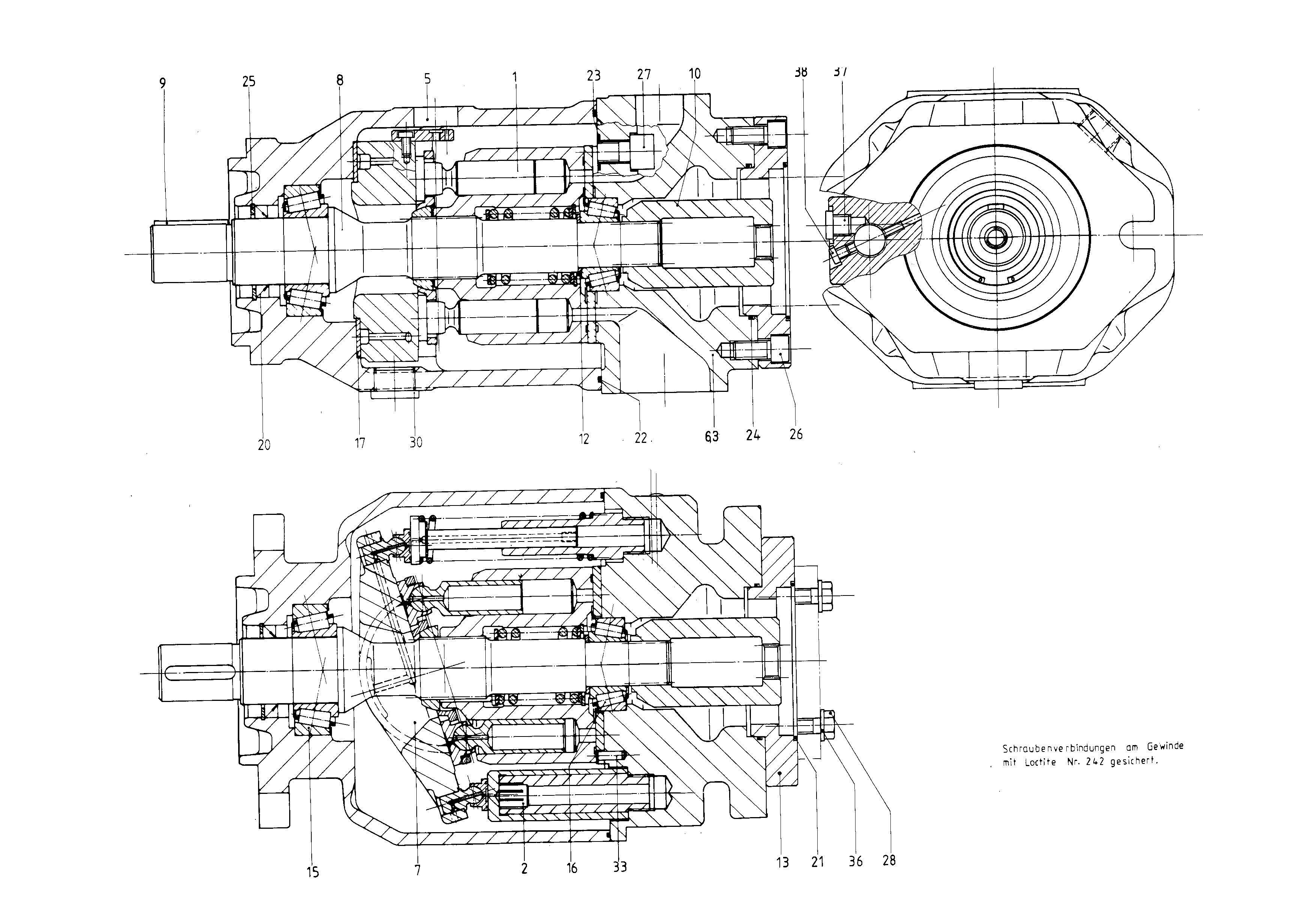 G A10VSO100 DFE /31R-VPA12K54 LR -SO203 — Zeichnung