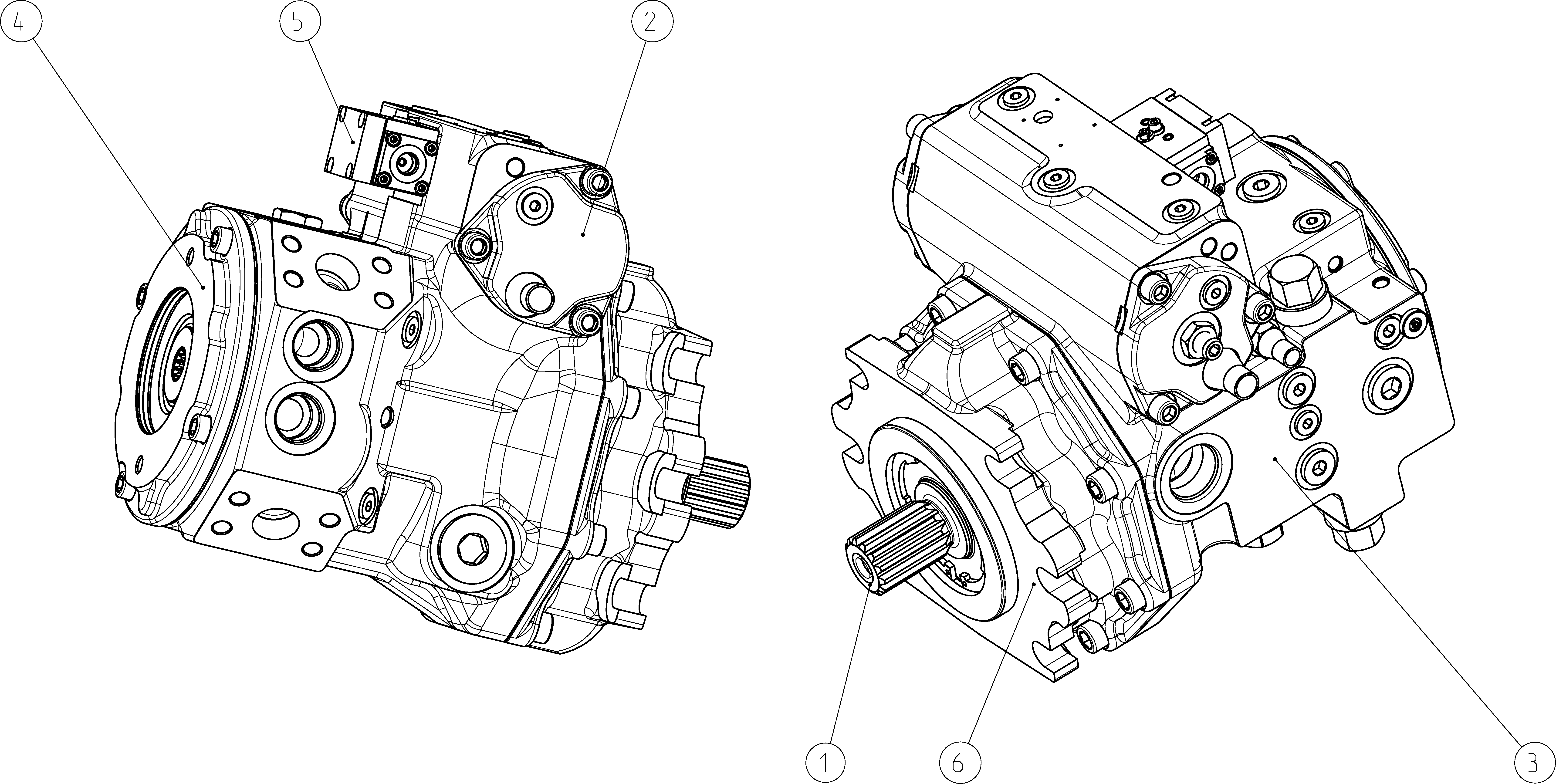 A4VG145HP1D00B0/40ALND6T11FB1S4CD00-0 — Zeichnung