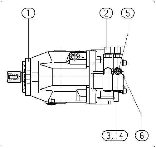 AA10VO140DFR1/31R-VSC62K15-SO811 — Zeichnung