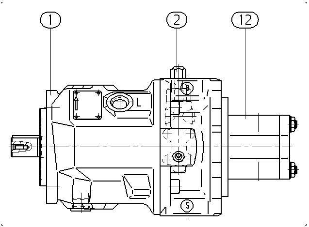 A AA10VSO 28 DFR /31L-PKC62G80 — Zeichnung