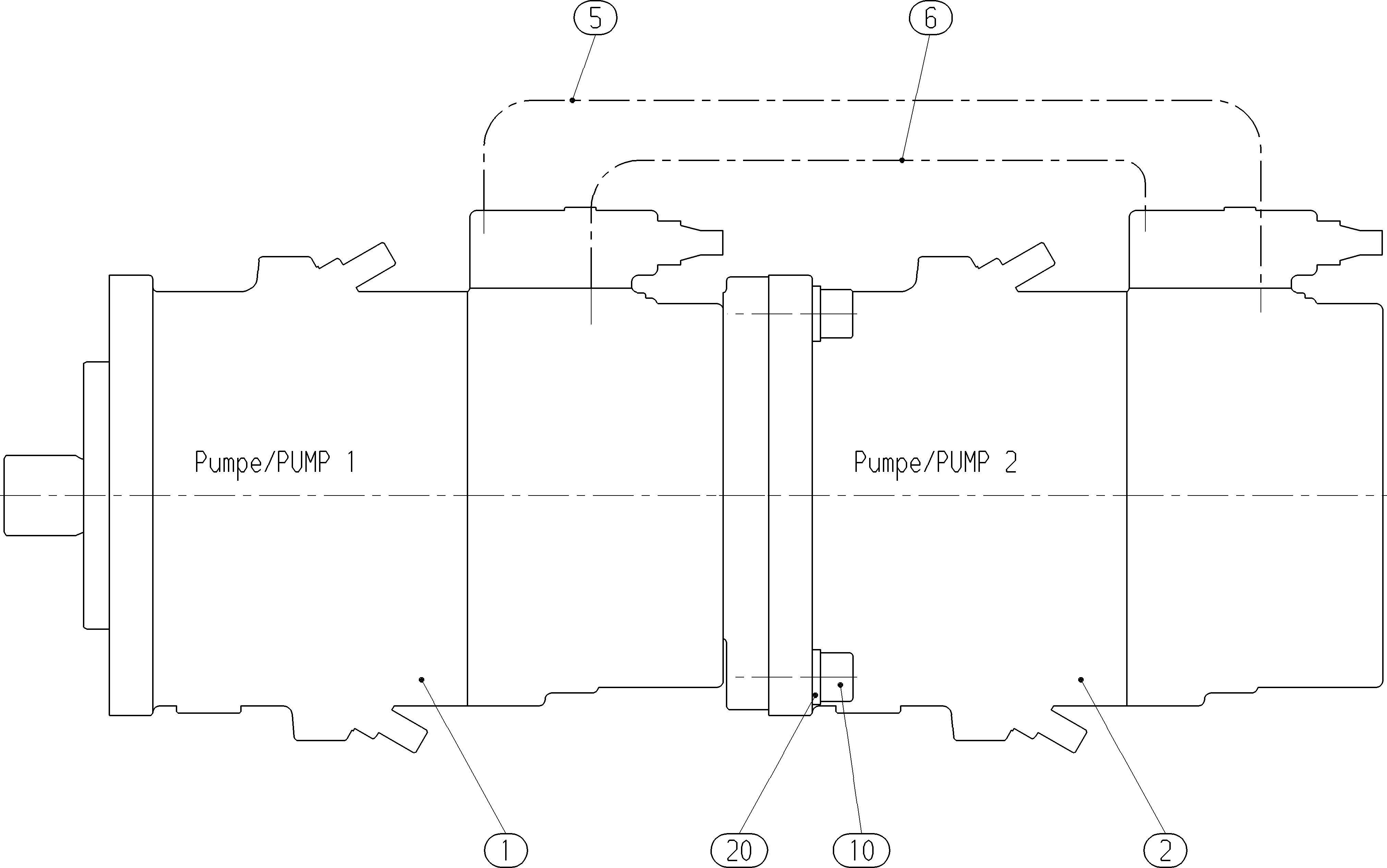 A11VO130LRDH1+A11VO130LRDH1 — Zeichnung