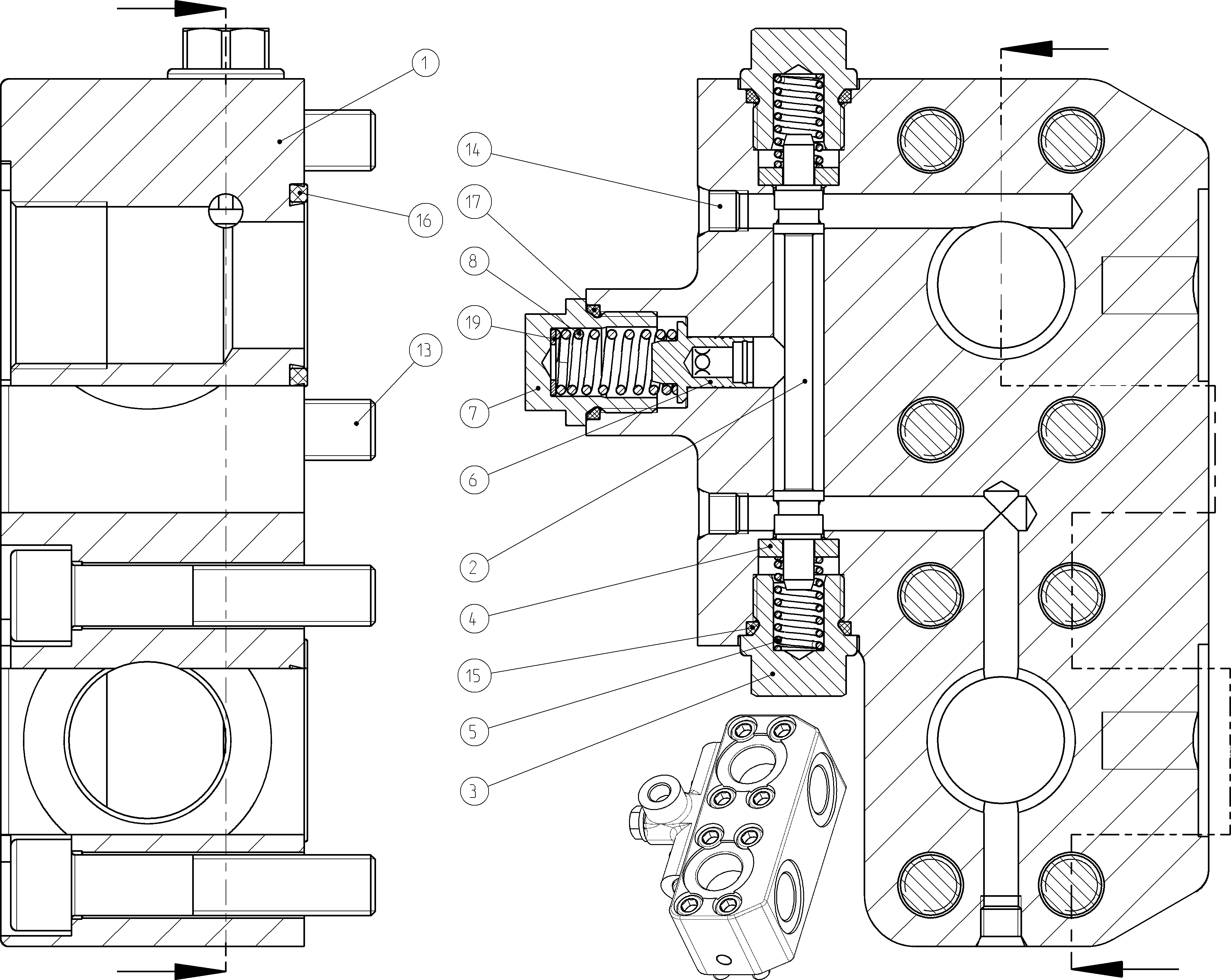 FLUSH/BOOST PRESSURE VALVE — Zeichnung