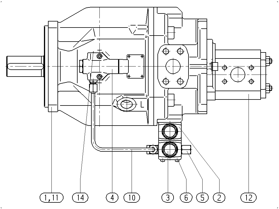 AA10VSO140DFLR/31R-PPB12L50-SO729 — Zeichnung