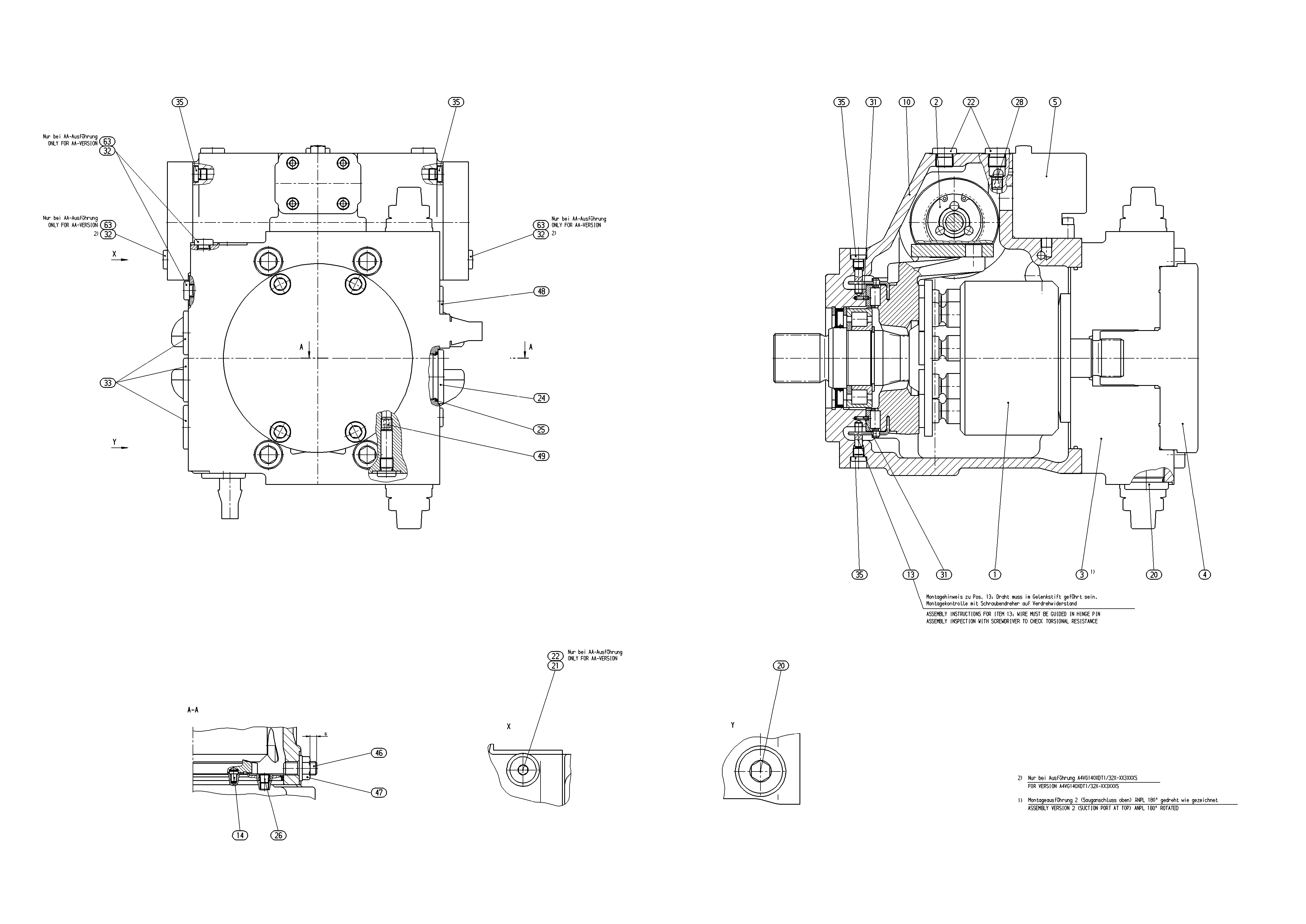 A4VG140EP3D1/32L-NAF03F041SX-S — Zeichnung