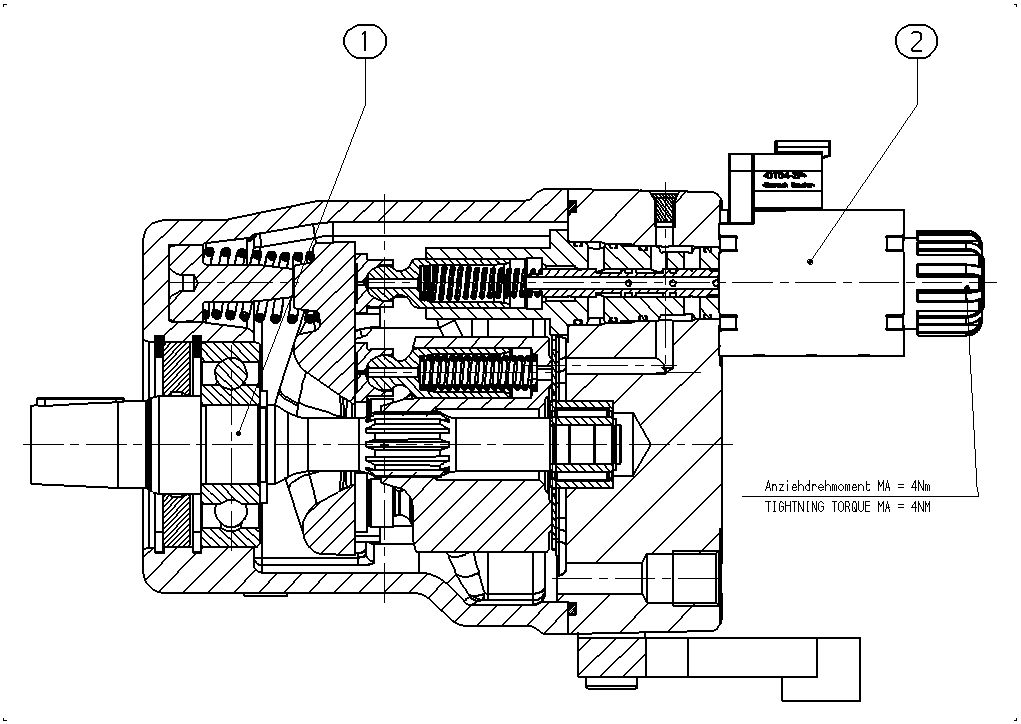 A A10V O 5 EK1 /52R-VCX14N00 — Zeichnung
