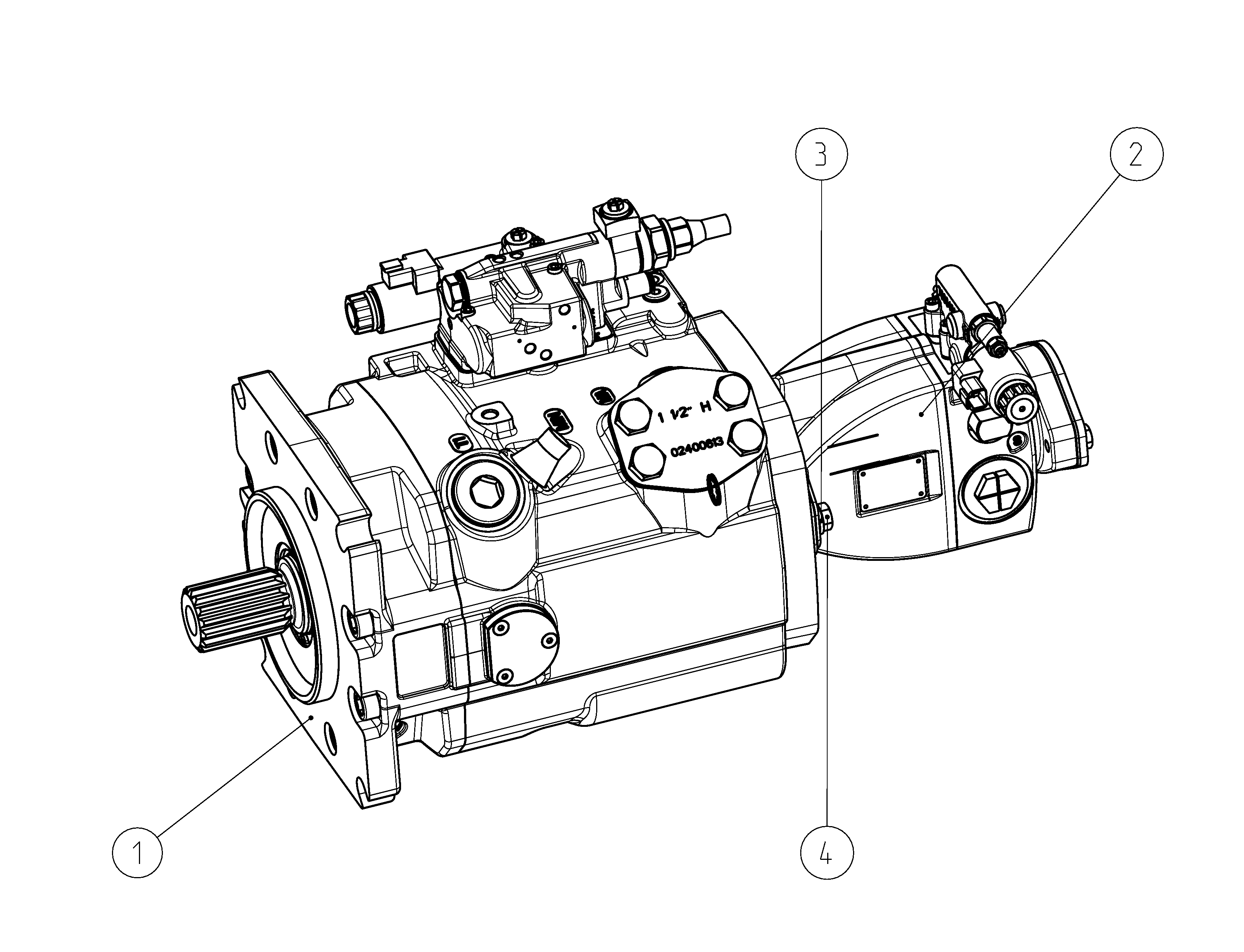 A11VO210L5S4AP0/40MR+A1VO035'981144*EW*& — Zeichnung