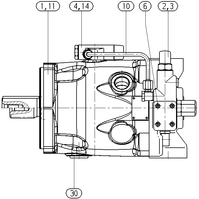 A A10VSO140LA7D /32R-VPB12N00 — Zeichnung