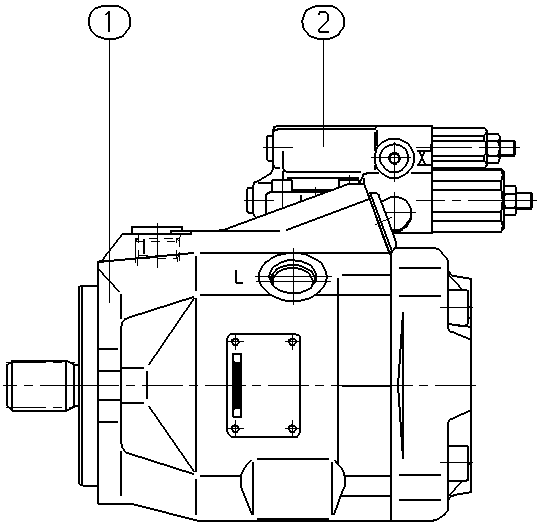 A A10V O 45 DFR1/52R-VSC64N00 *GO2* — Zeichnung