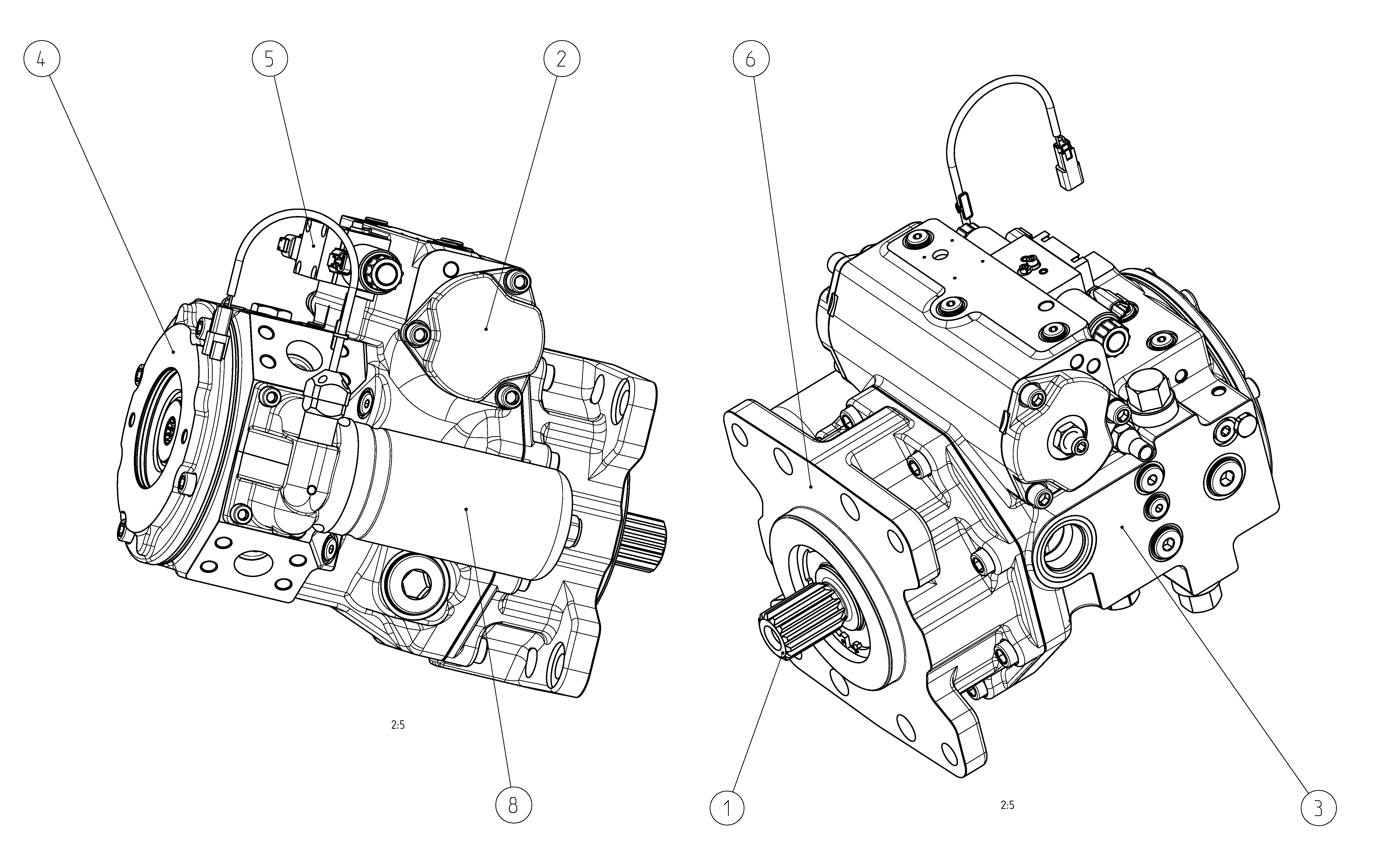 A4VG175EP2DP000/40MRNE4T11FB2S4AB00-0 — Zeichnung
