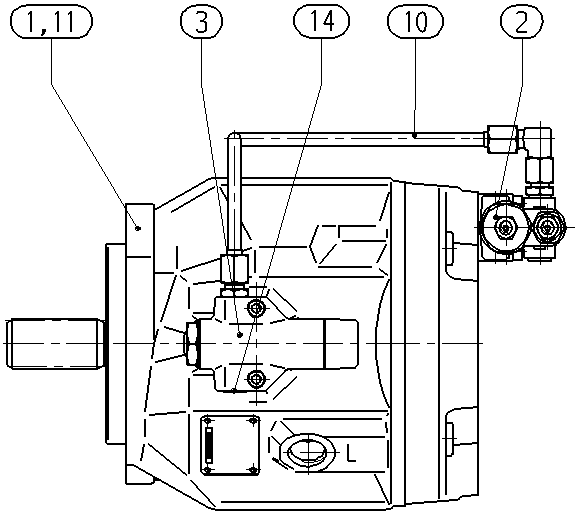 A A10V O 71 DFLR/31R-VSC41N00 -S2950 — Zeichnung