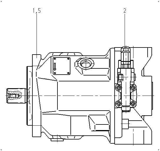 A A10V O 71 DFR1/31R-VSC12N00 -SO581 — Zeichnung
