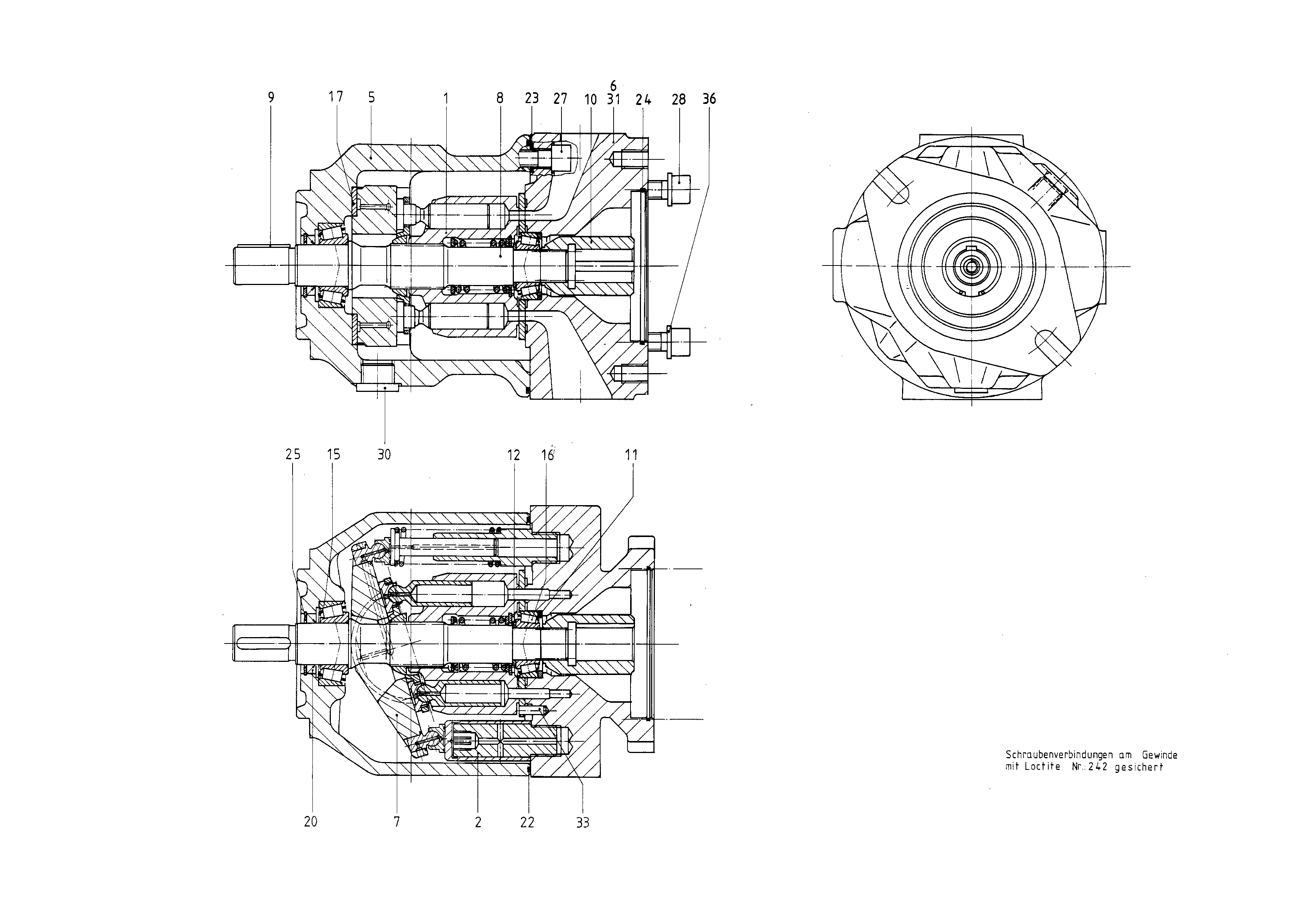 G AA10VSO 45 OV /31R-PKC62K05 — Zeichnung