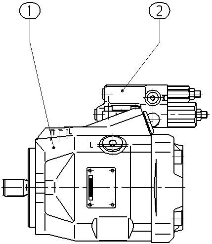 A A10V O 45 DFR1/52L-VUC11N00 -S2798 — Zeichnung