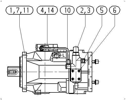 A AA10VSO140 DFLR/31R-PKD62K08 -SO 52 — Zeichnung