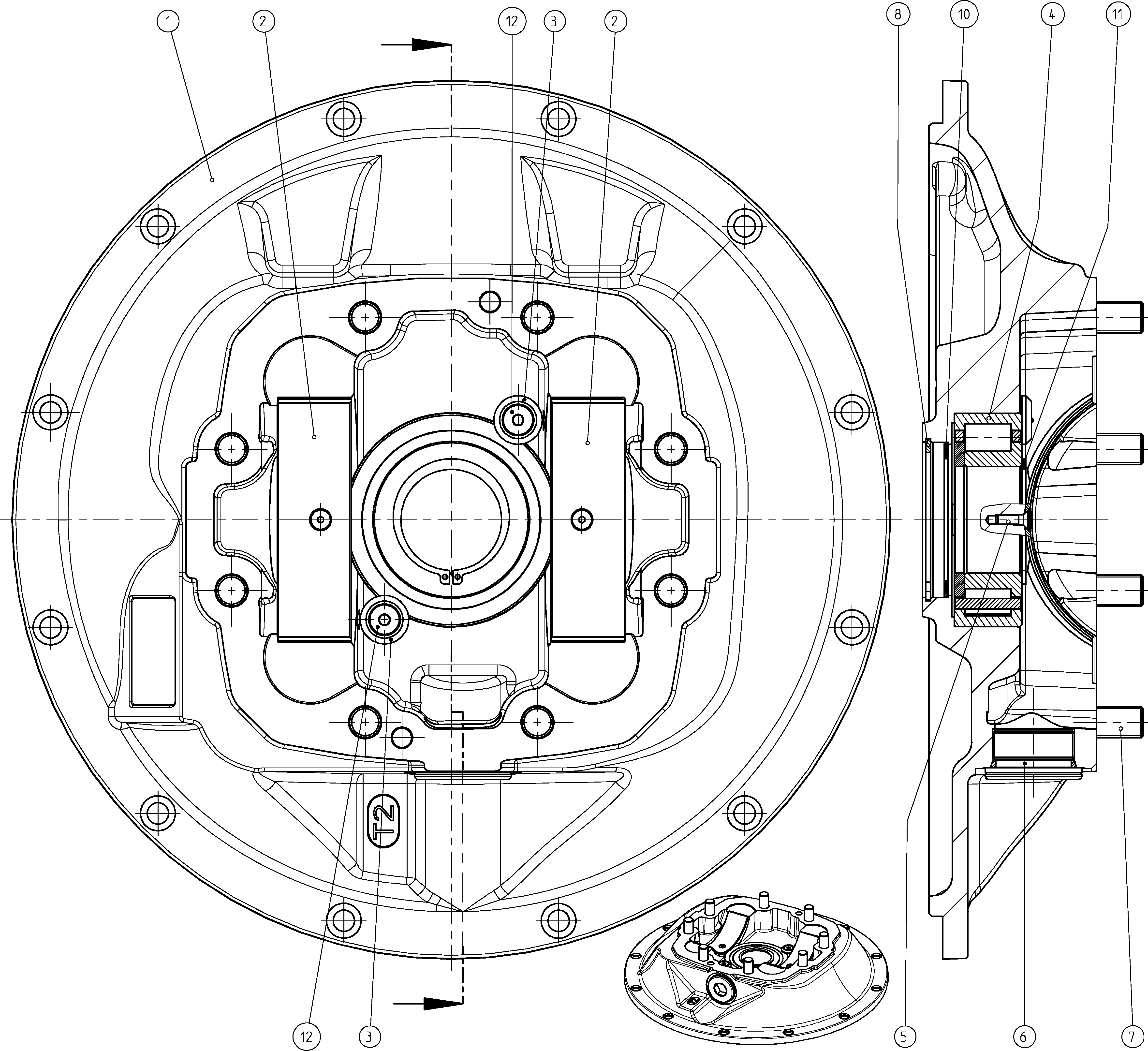 BEARING FLANGE — Zeichnung